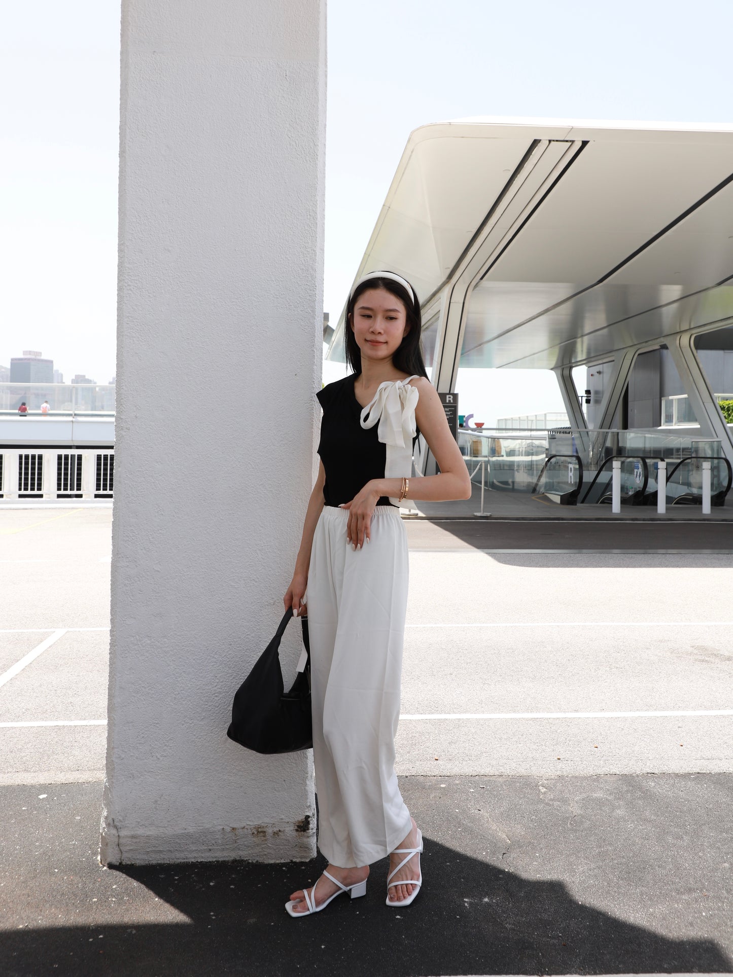 One Ribbon Cotton T Top