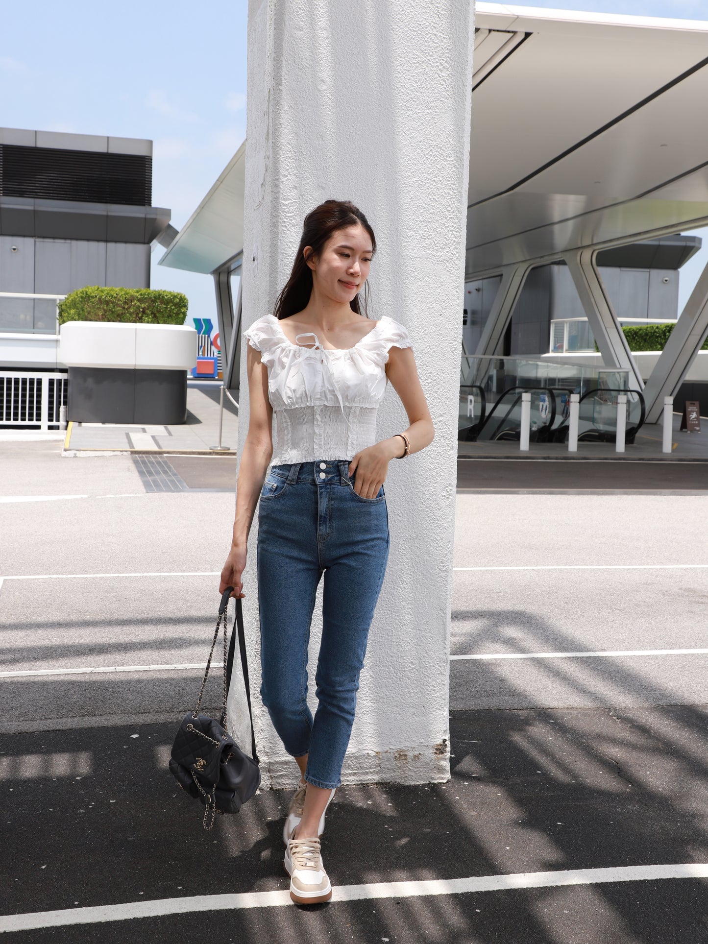Lace Tied Mini Cropped T Top