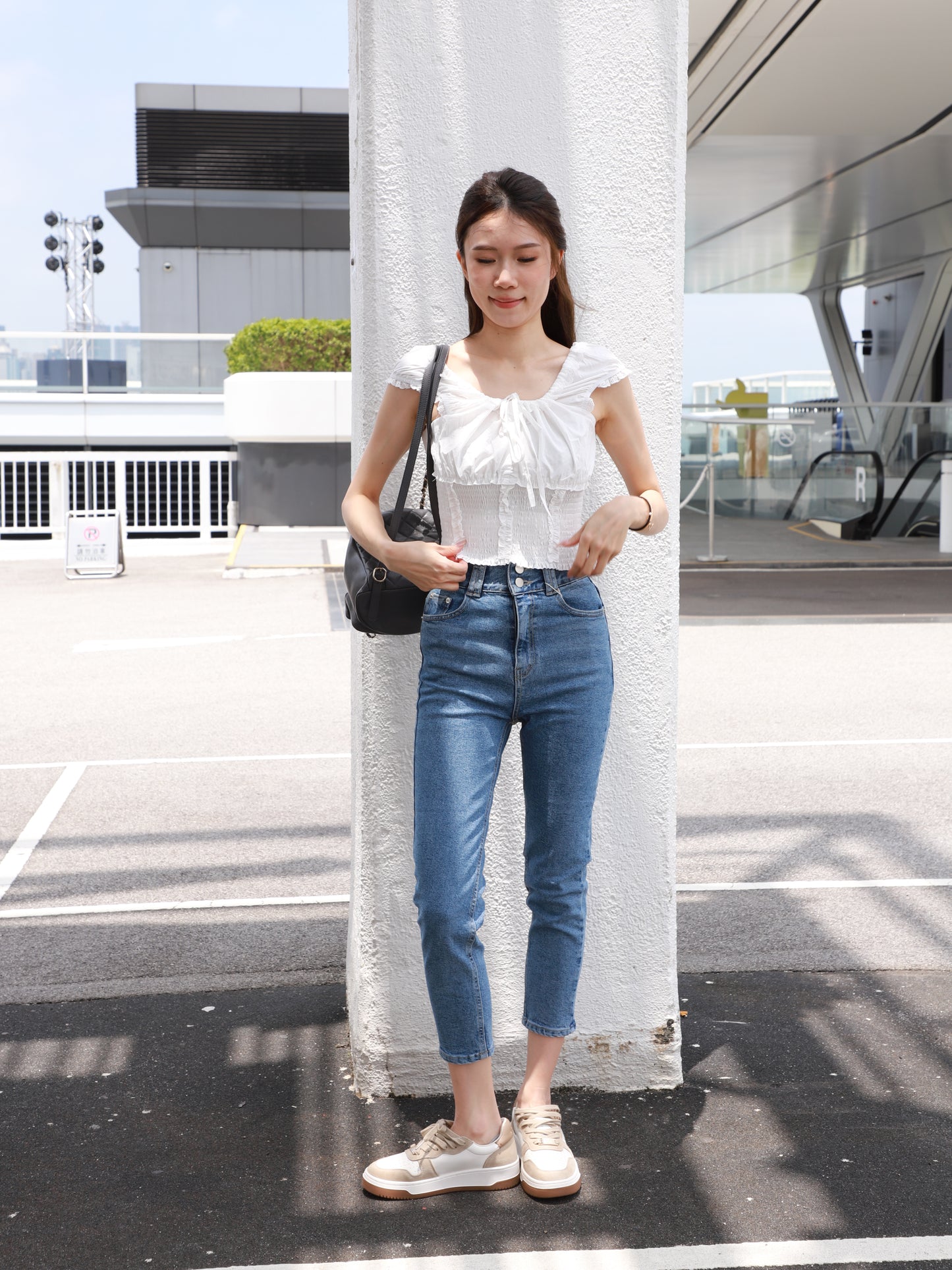 Lace Tied Mini Cropped T Top