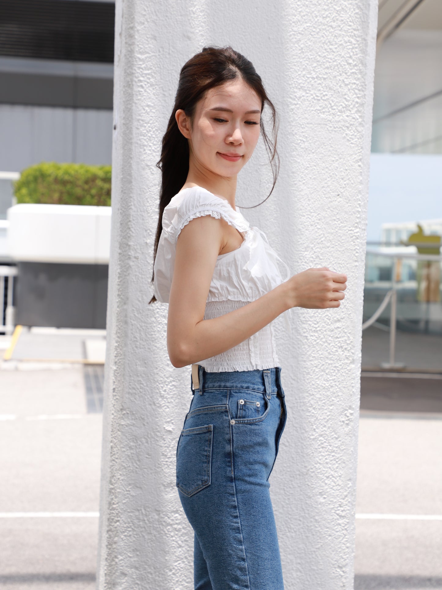 Lace Tied Mini Cropped T Top