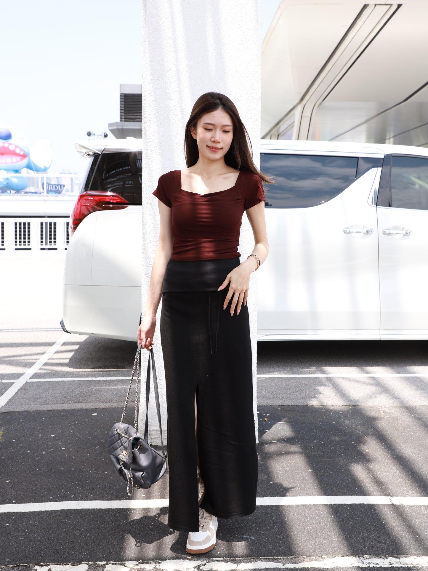 2 ways Cotton Maxi Skirt