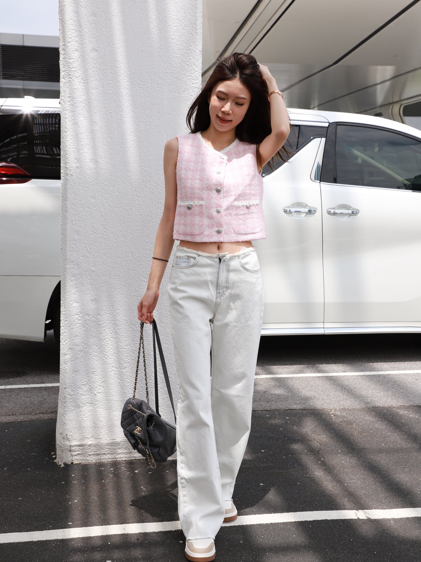 Low Waist Ruffles Wide Leg Jeans