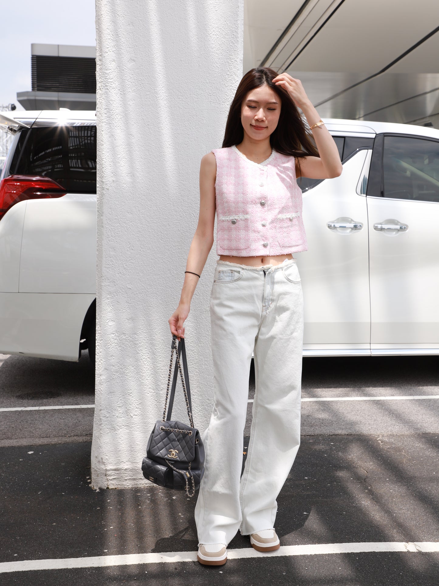 Low Waist Ruffles Wide Leg Jeans