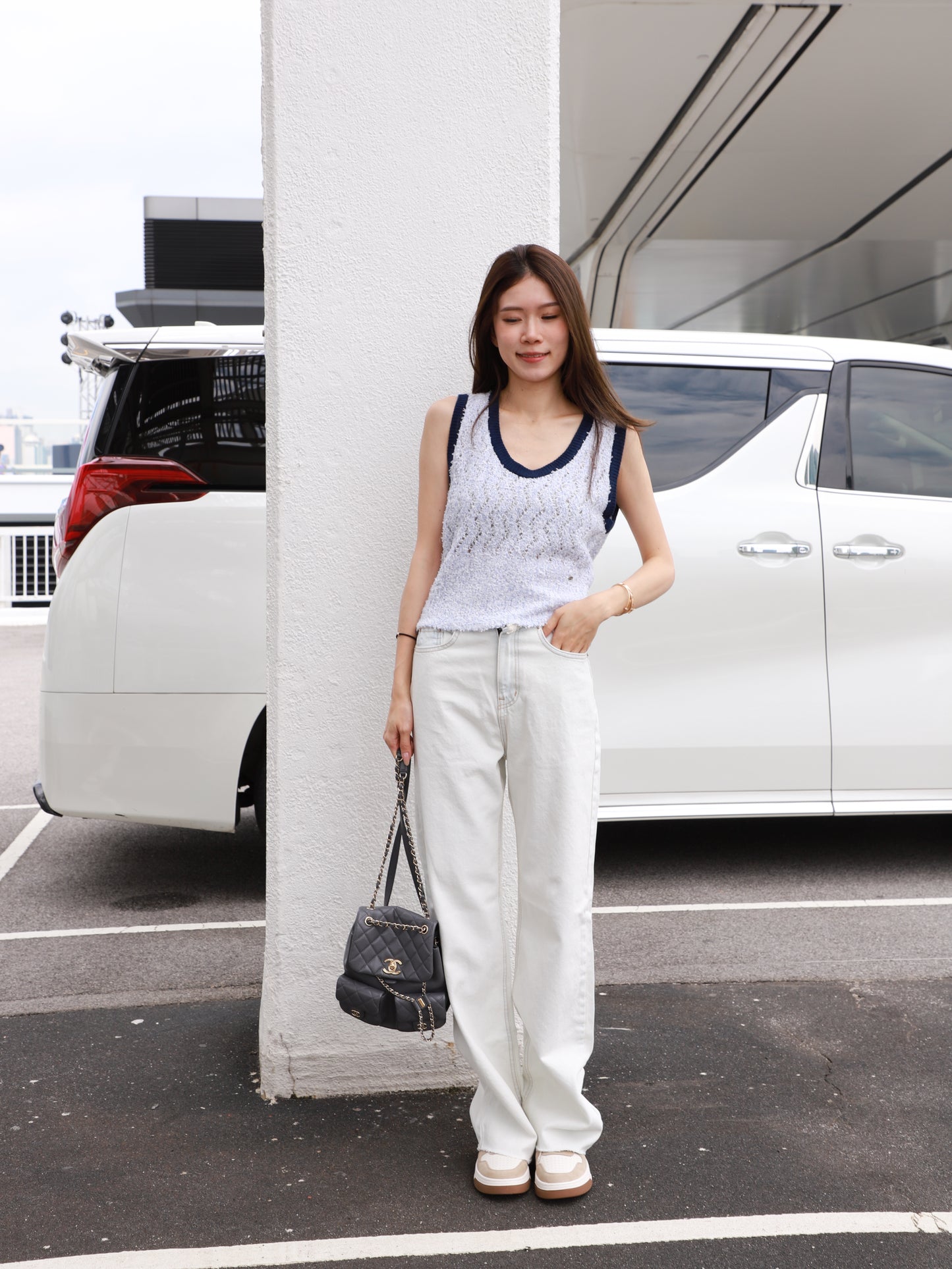 Stylish Tweed Tank Top