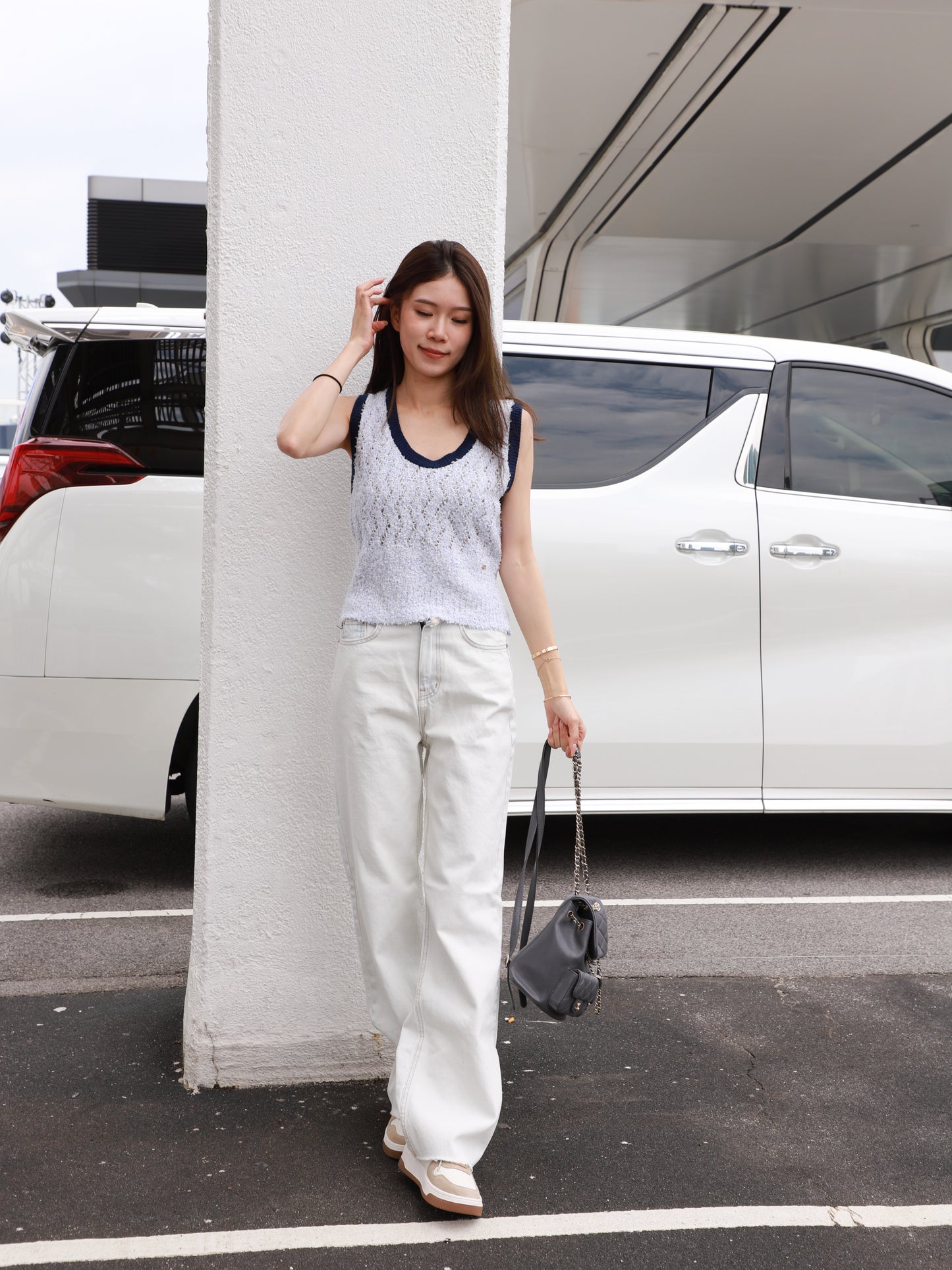 Stylish Tweed Tank Top