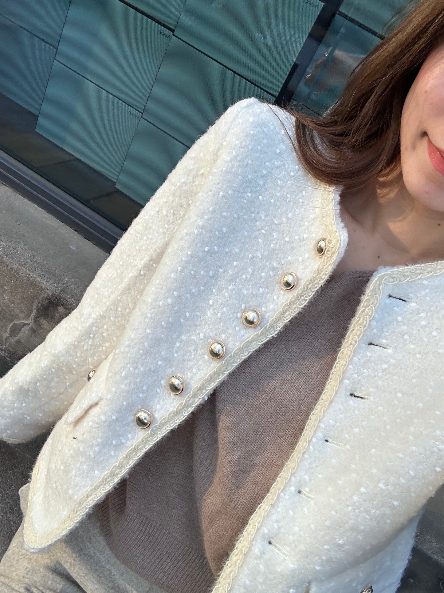 Snow Dotted Tweed Jacket