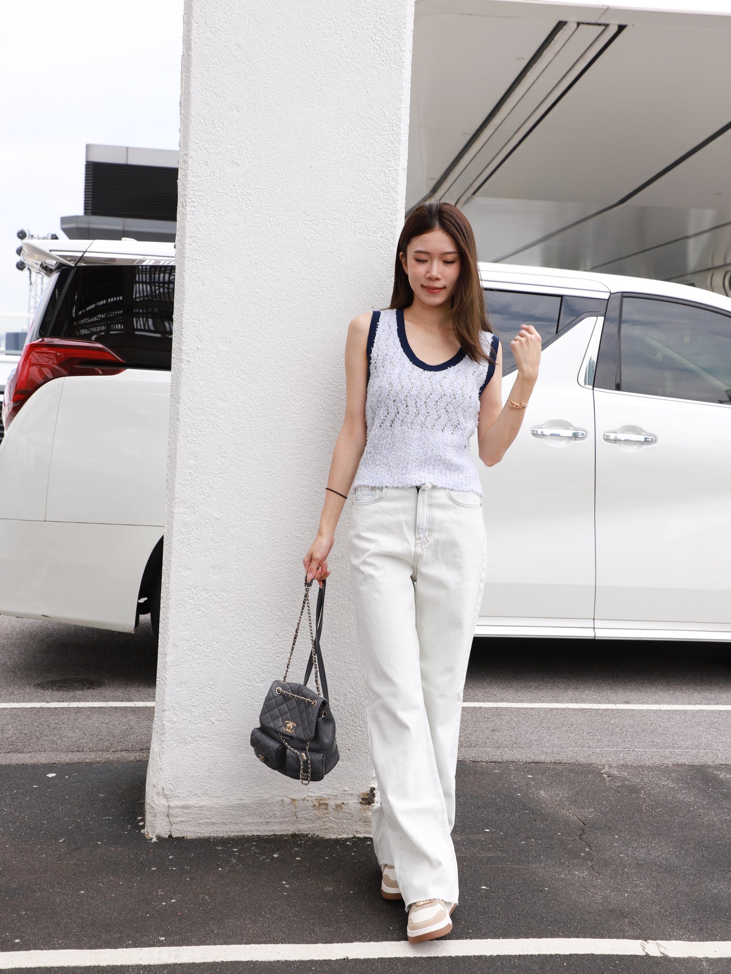 Stylish Tweed Tank Top