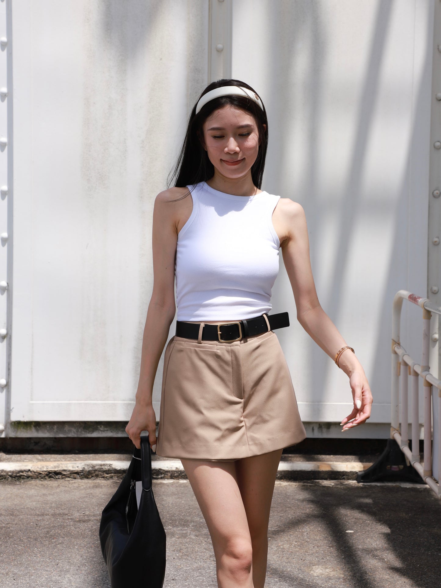 Mini Skirt Shorts With Belt