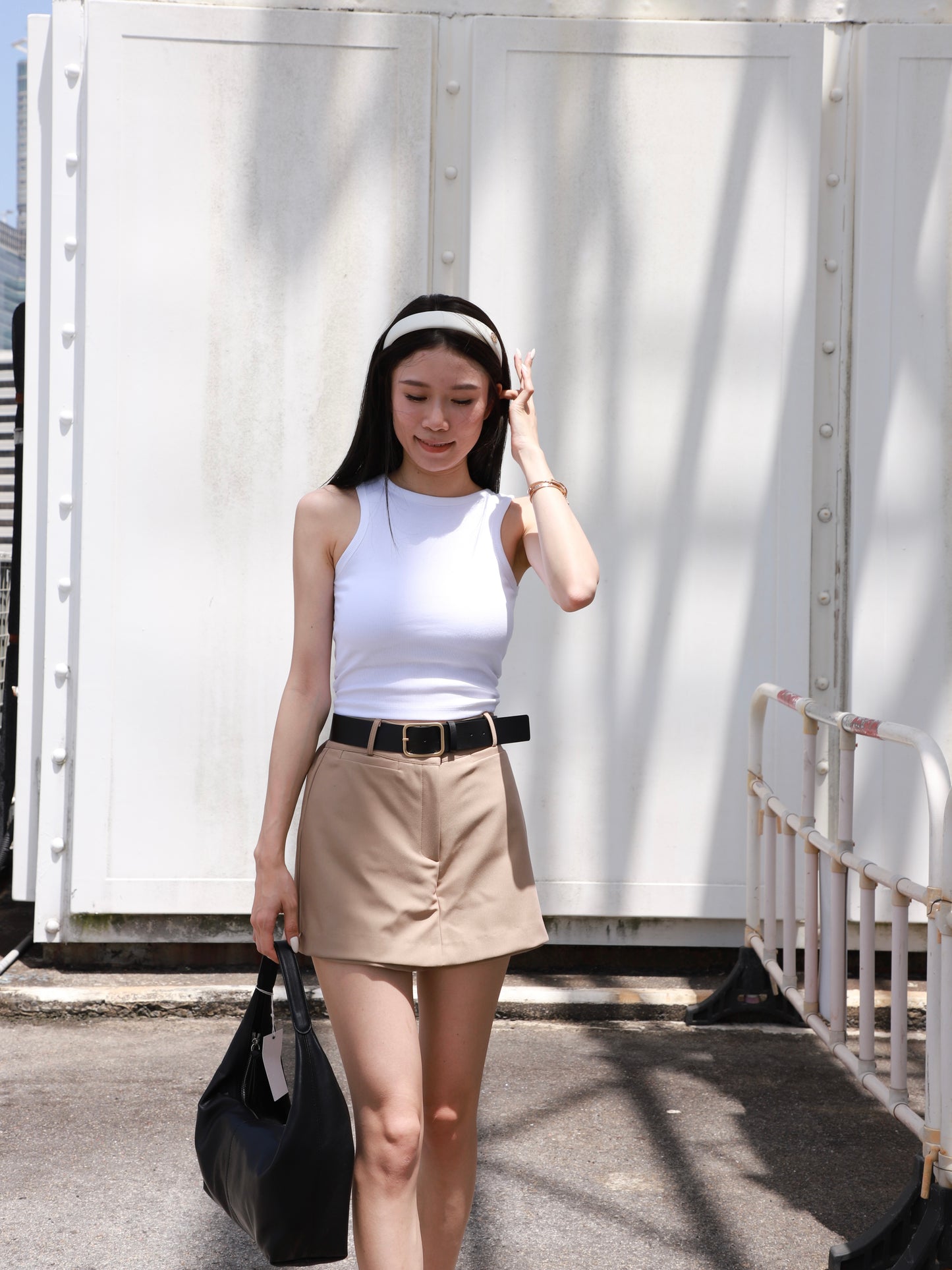Mini Skirt Shorts With Belt
