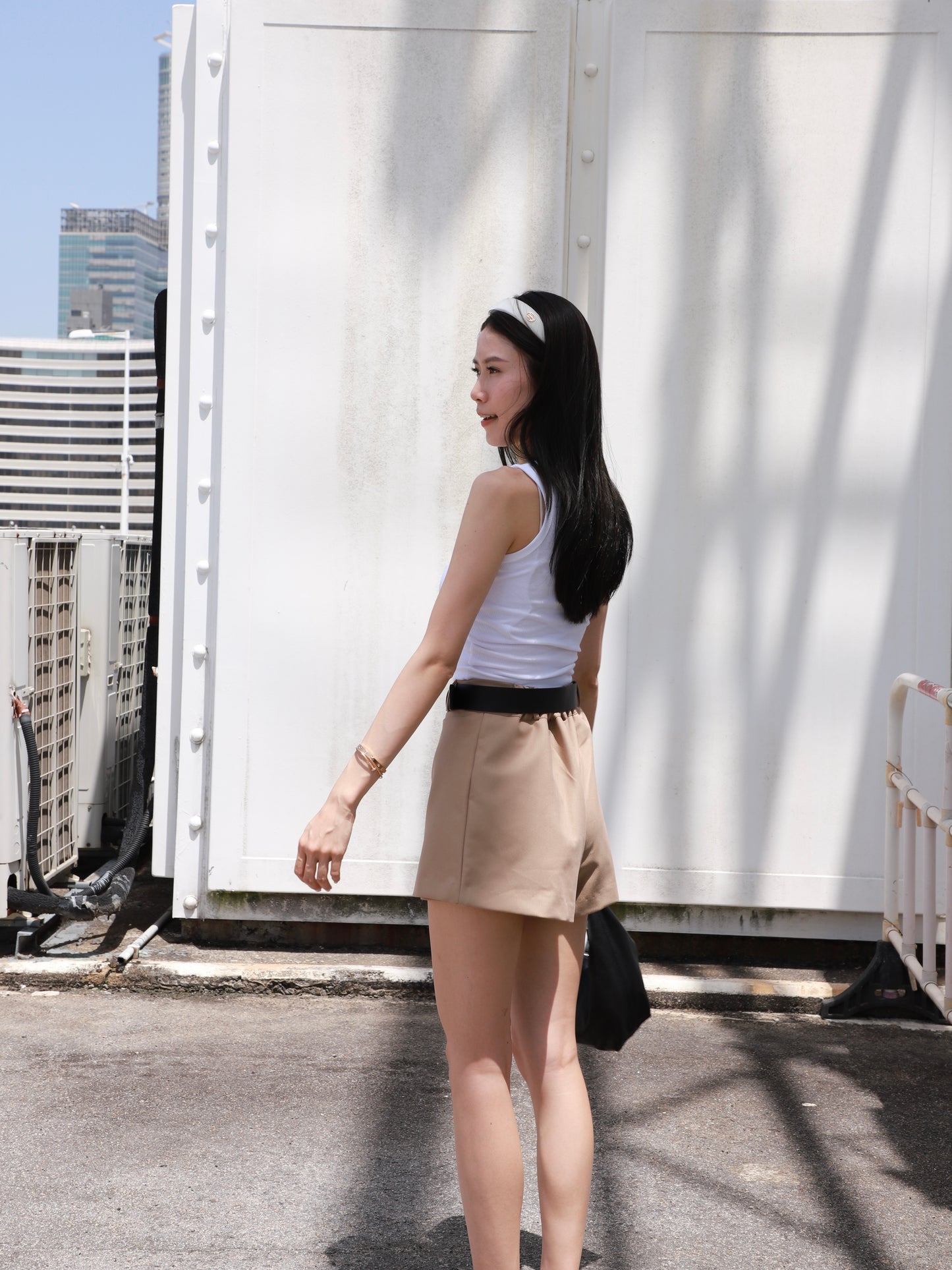 Mini Skirt Shorts With Belt