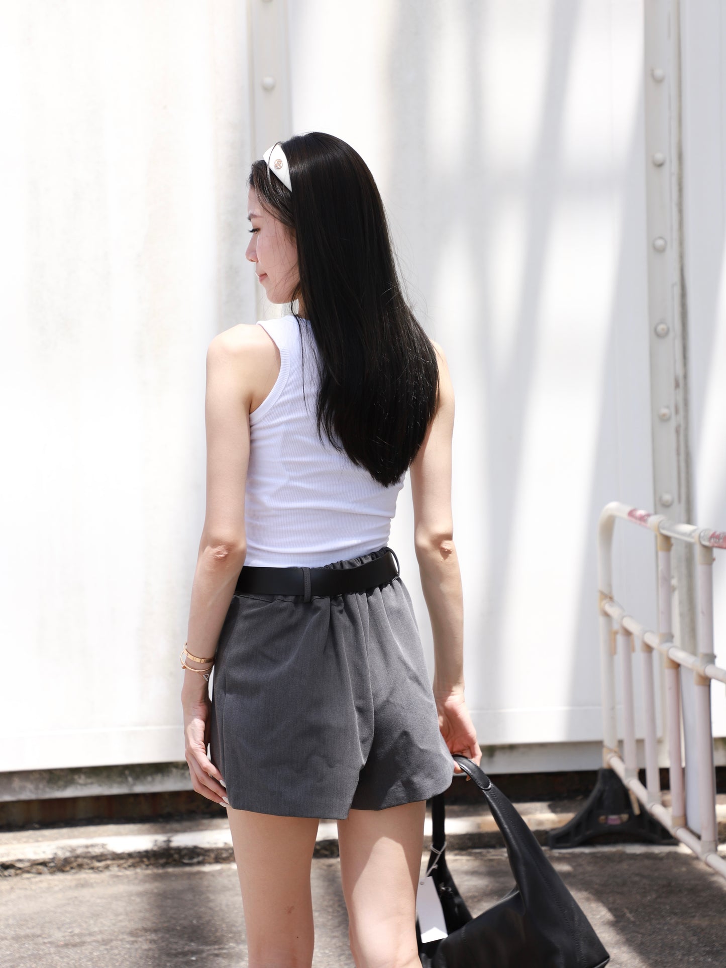 Mini Skirt Shorts With Belt