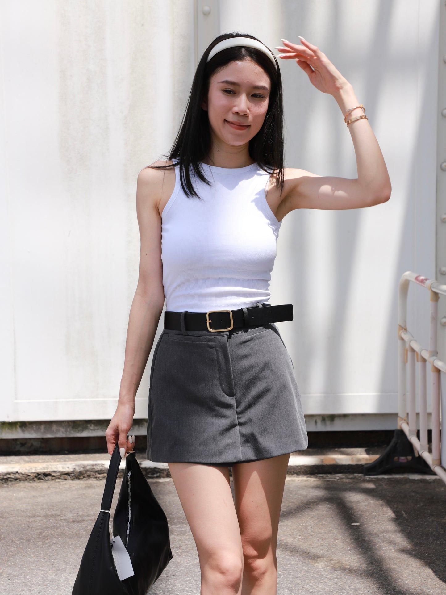 Mini Skirt Shorts With Belt