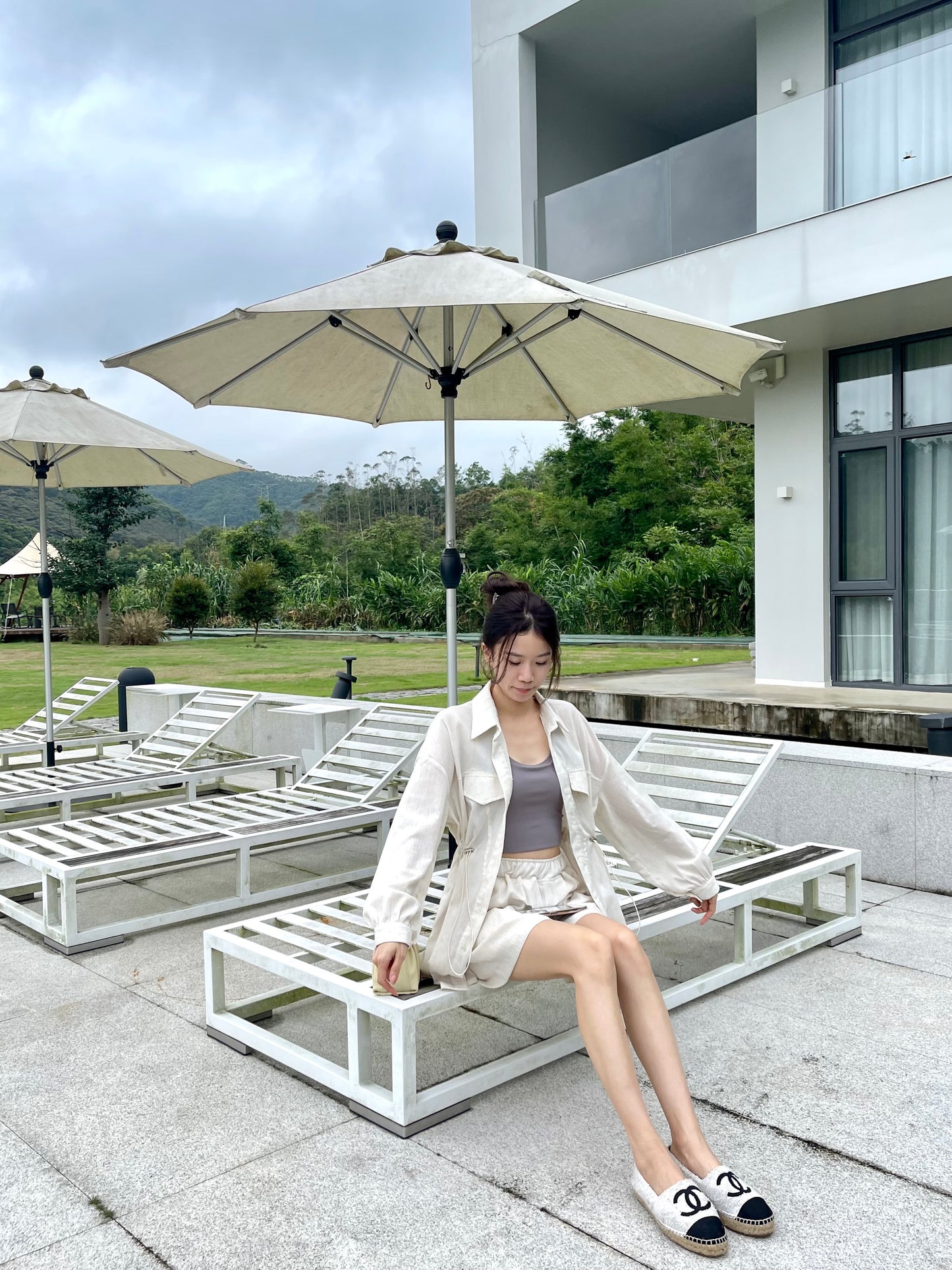 Linen Tie Waist Shirt & Shorts Set