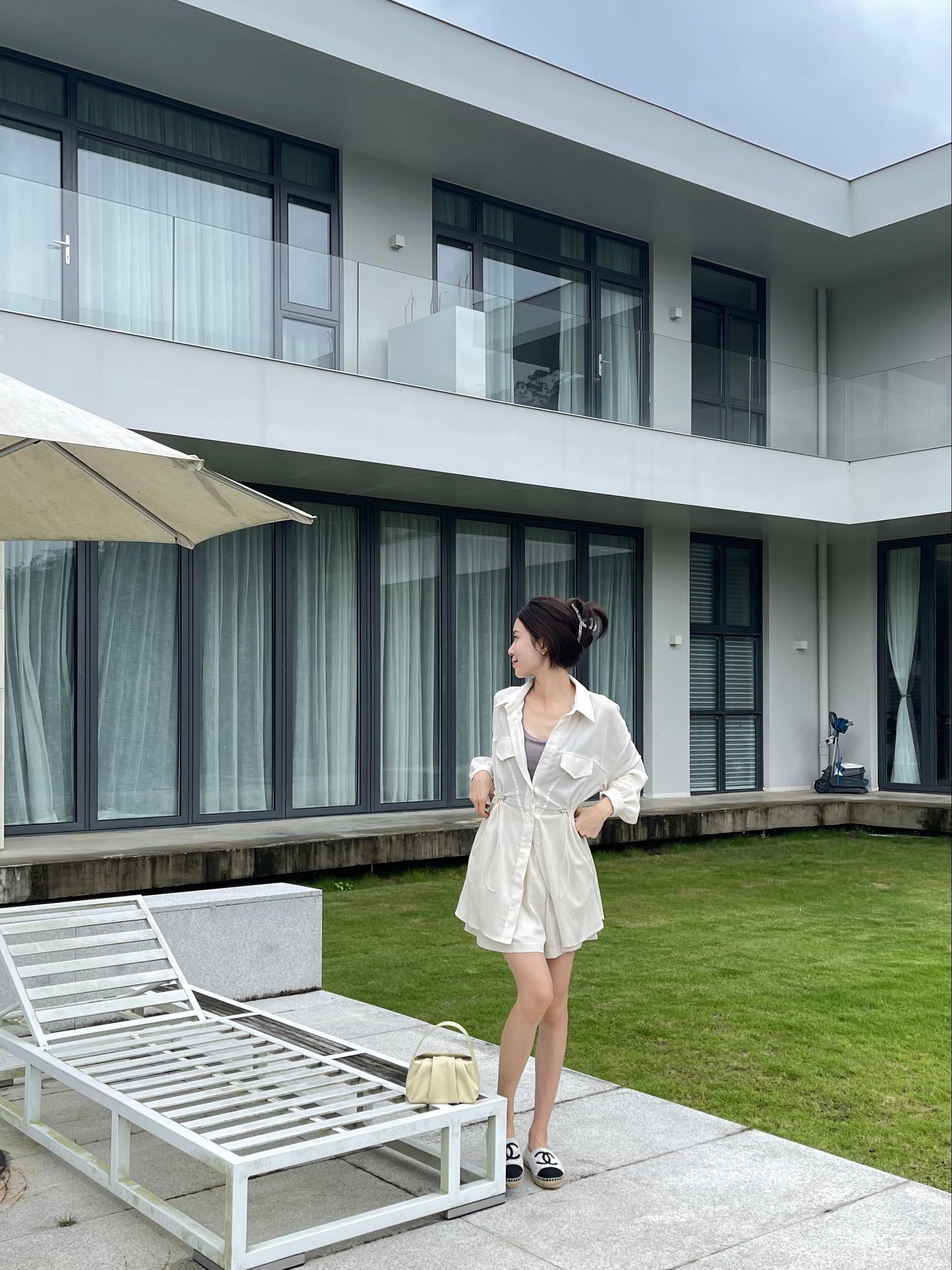 Linen Tie Waist Shirt & Shorts Set