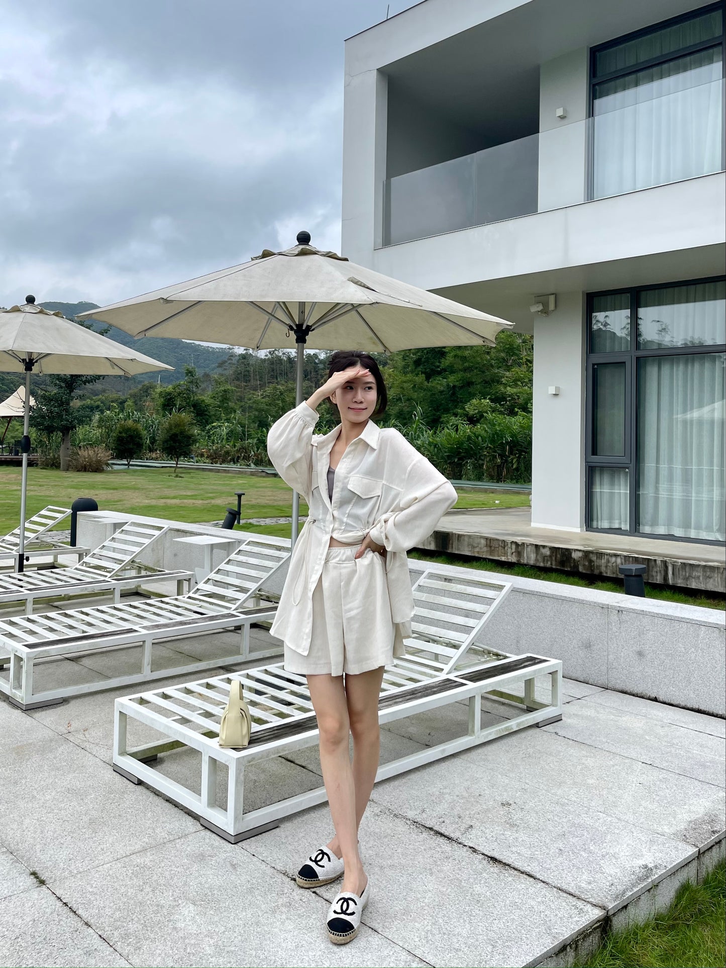 Linen Tie Waist Shirt & Shorts Set