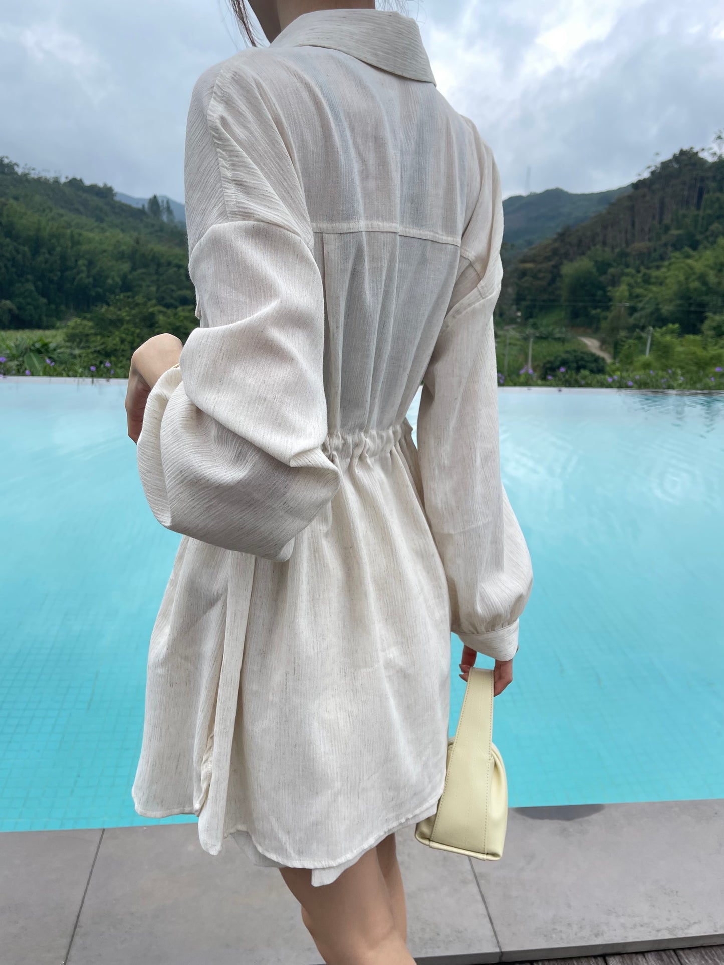 Linen Tie Waist Shirt & Shorts Set