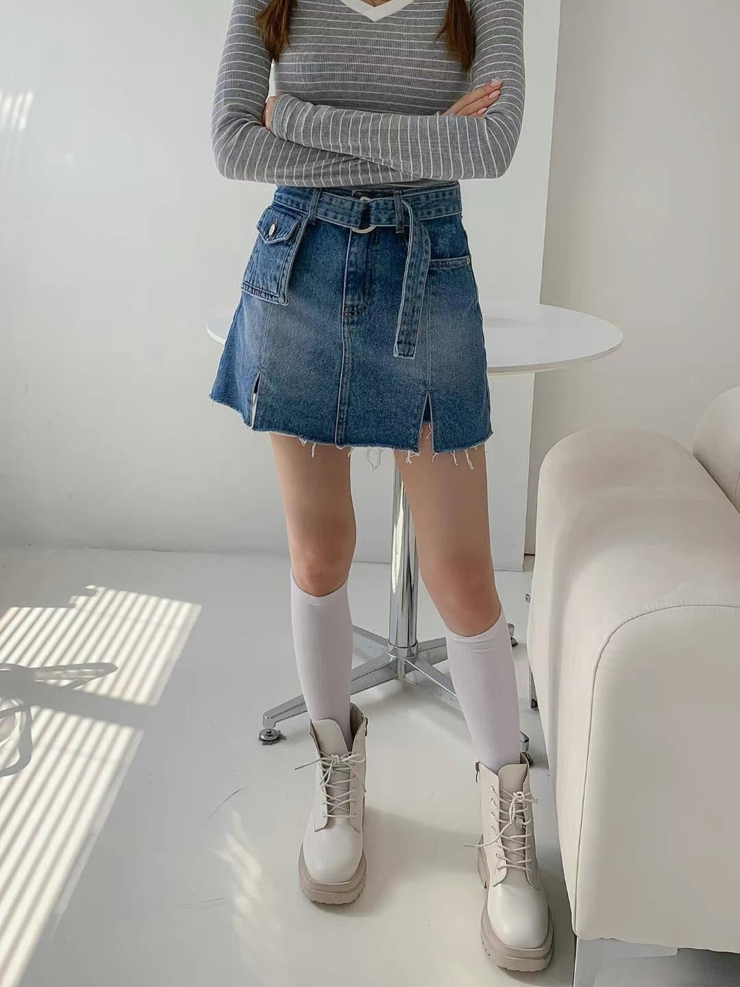 Denim Skirt Shorts