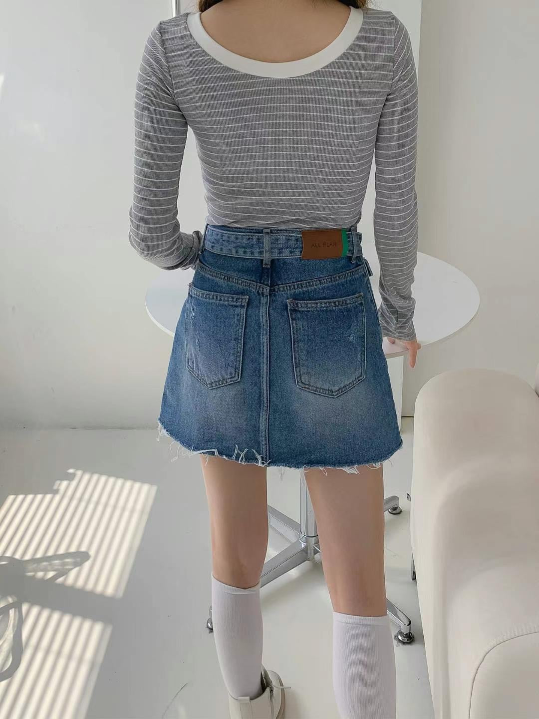 Denim Skirt Shorts