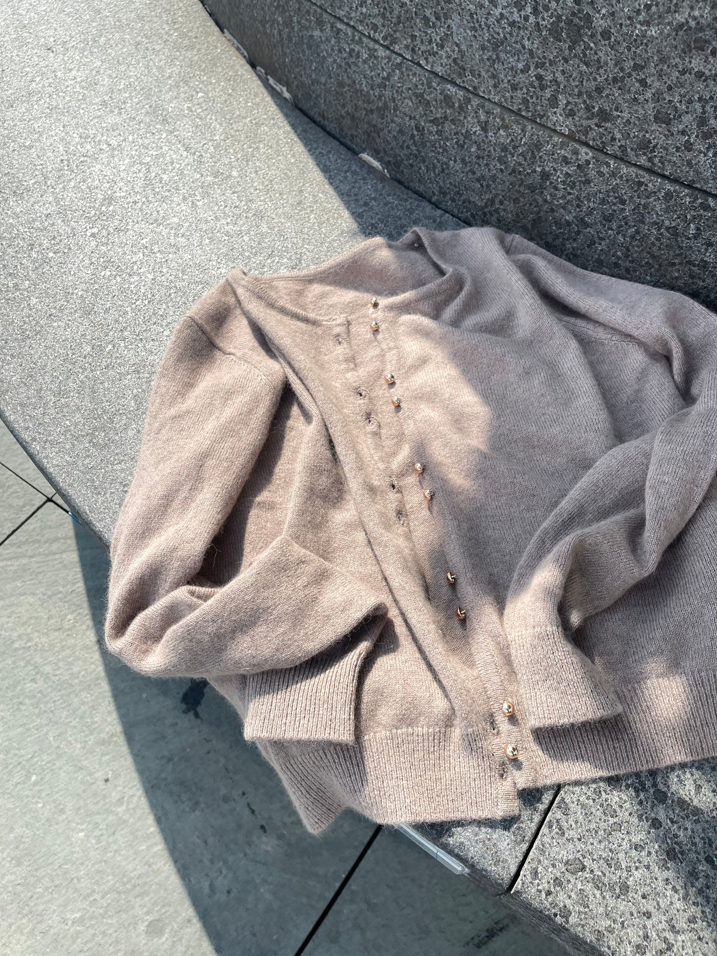 Double Gold Button Cardigan