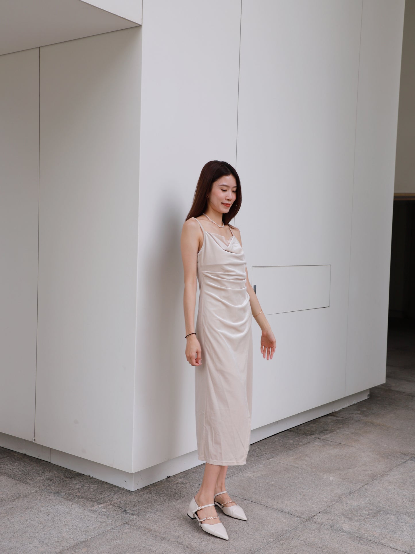 Velvet Slit Maxi Dress