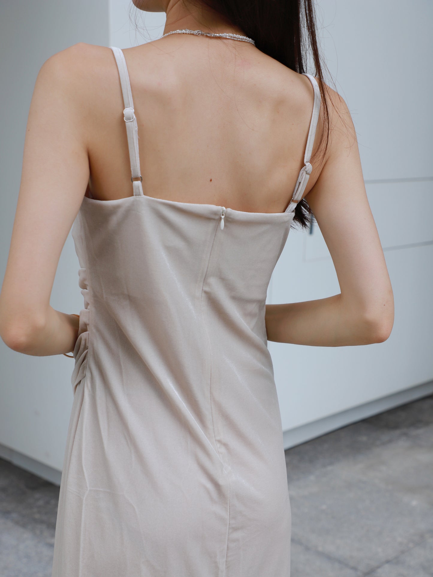 Velvet Slit Maxi Dress