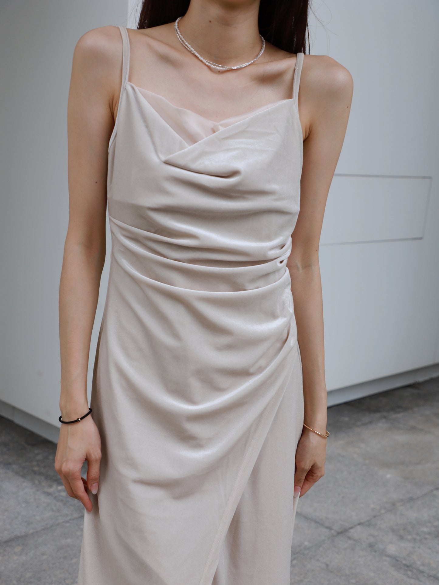 Velvet Slit Maxi Dress