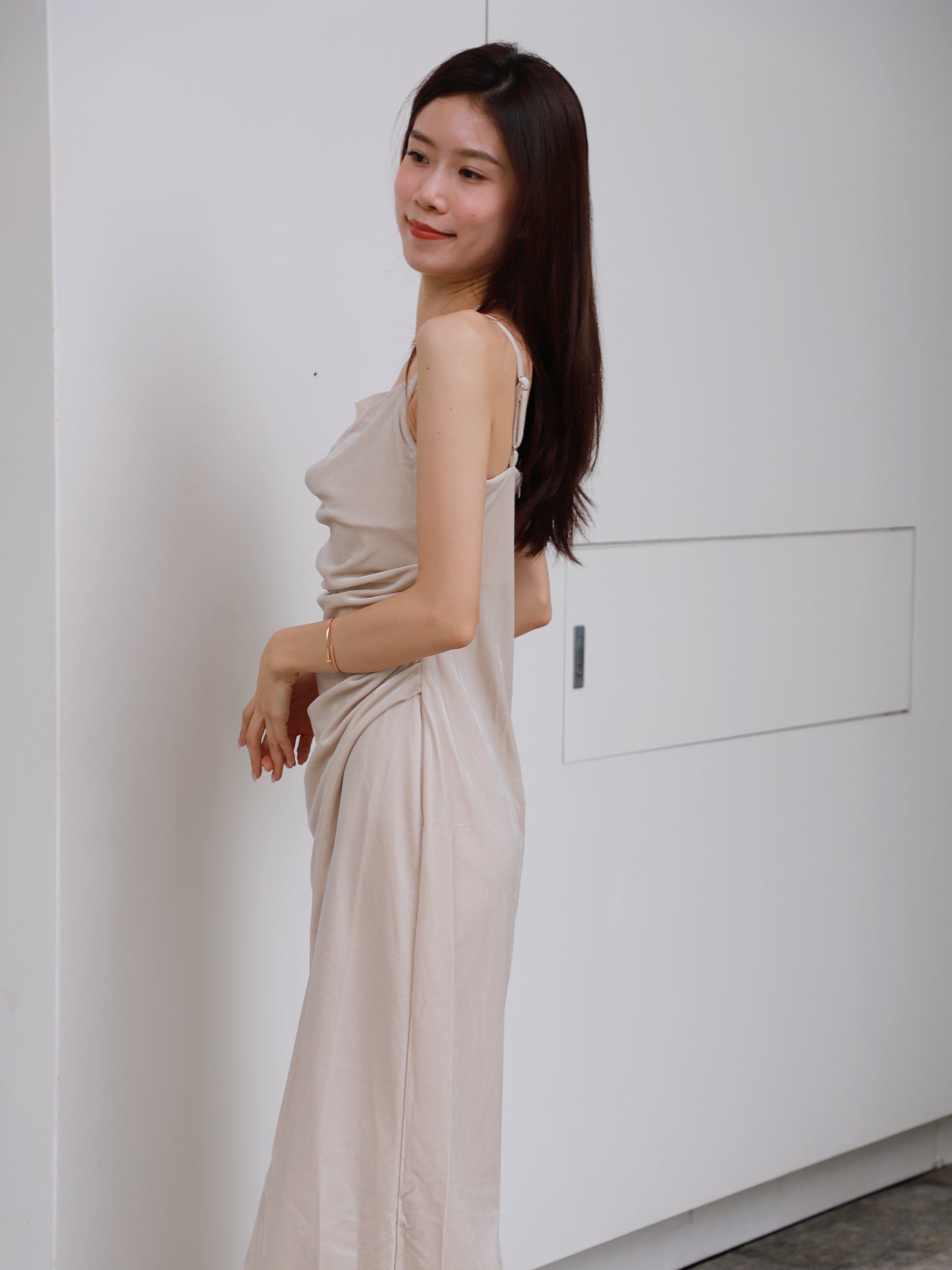 Velvet Slit Maxi Dress