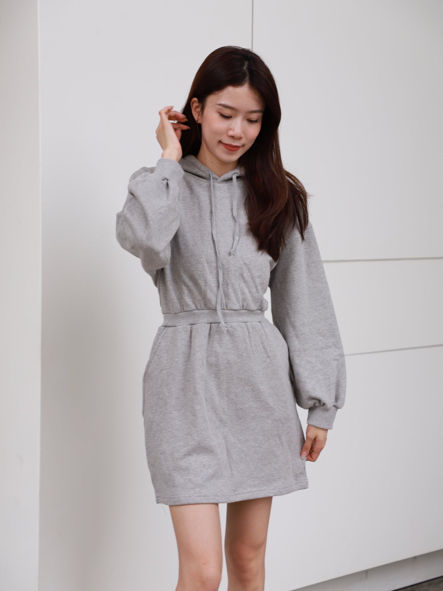 Cross at back Hoodie Mini Dress