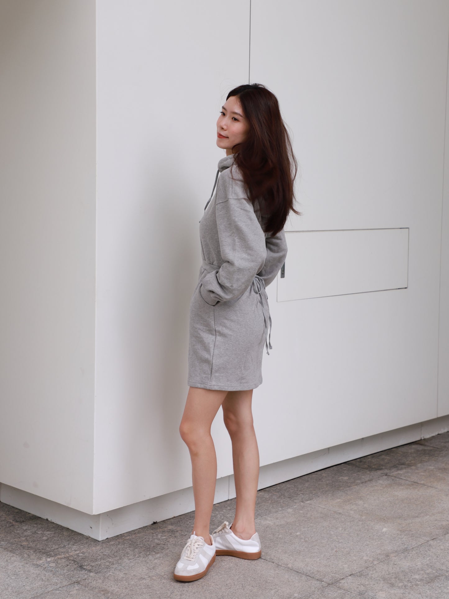 Cross at back Hoodie Mini Dress