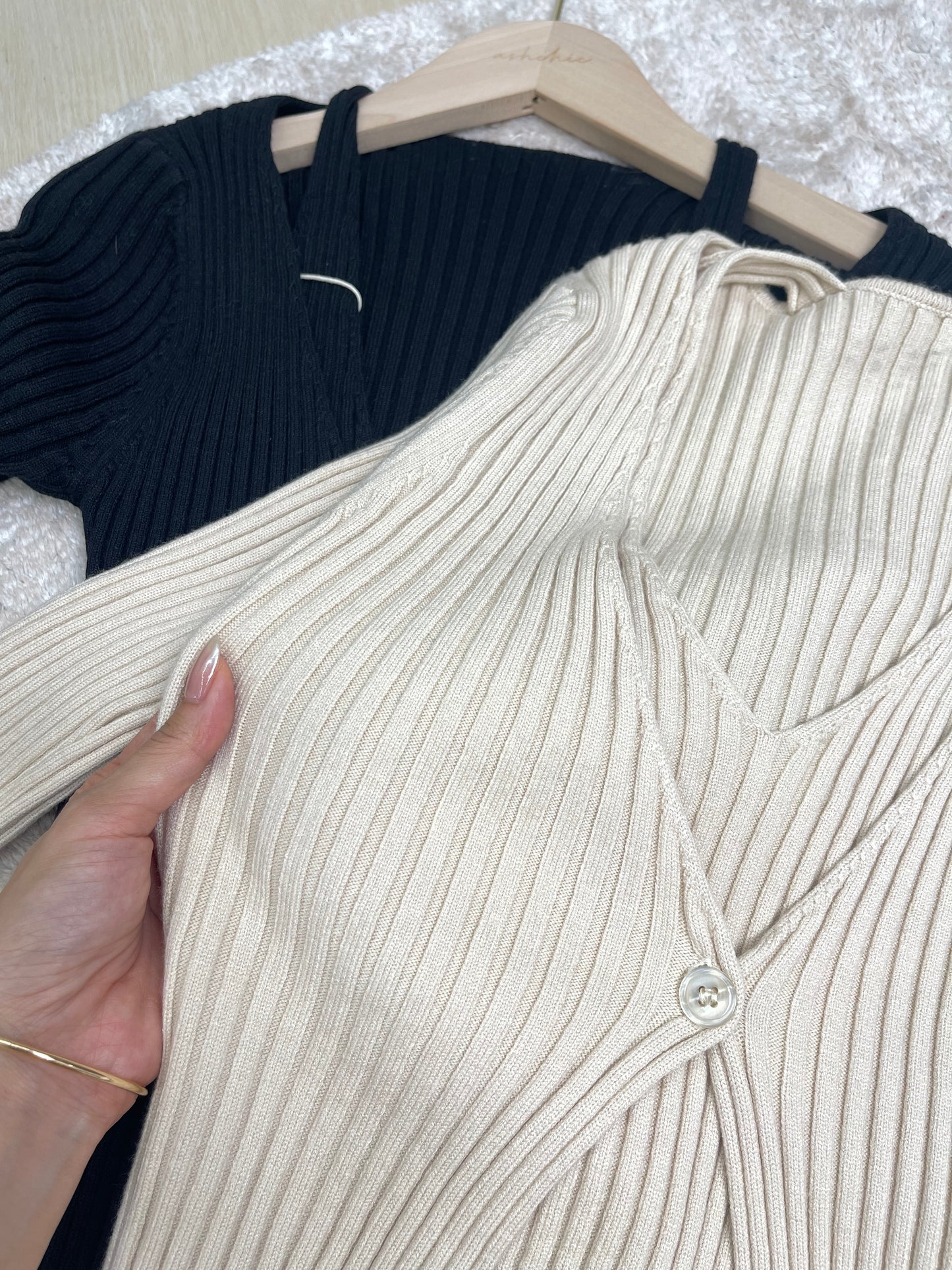 Cross Neck Attachable Cardigan