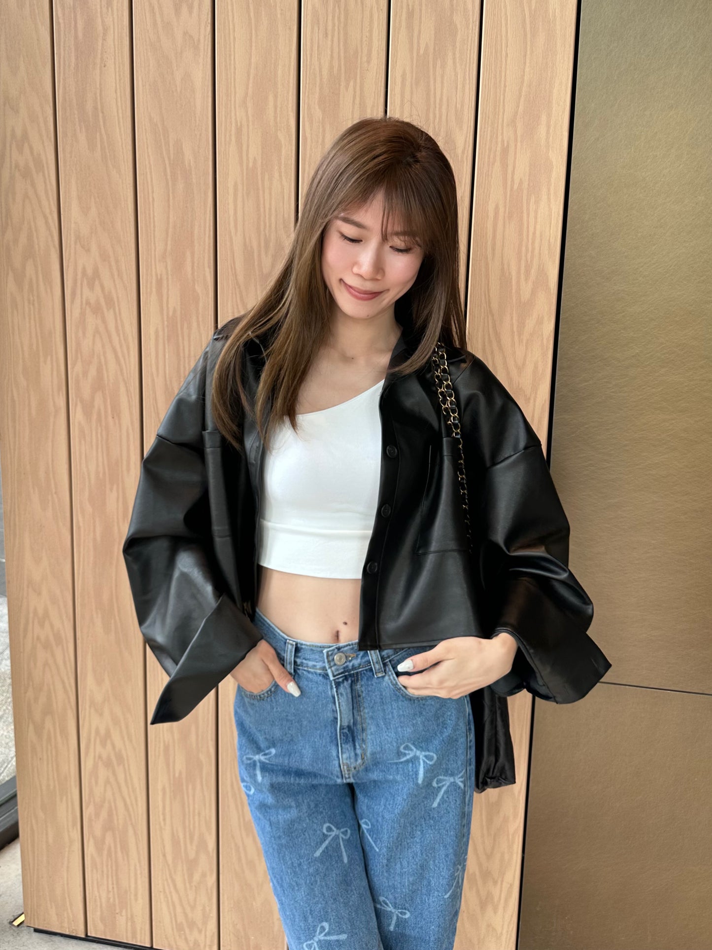 Leather Long Sleeves Shirt