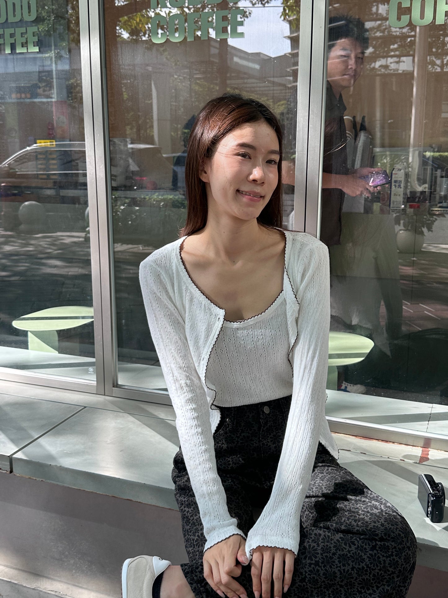 2 ways Tank & Cardigan Set