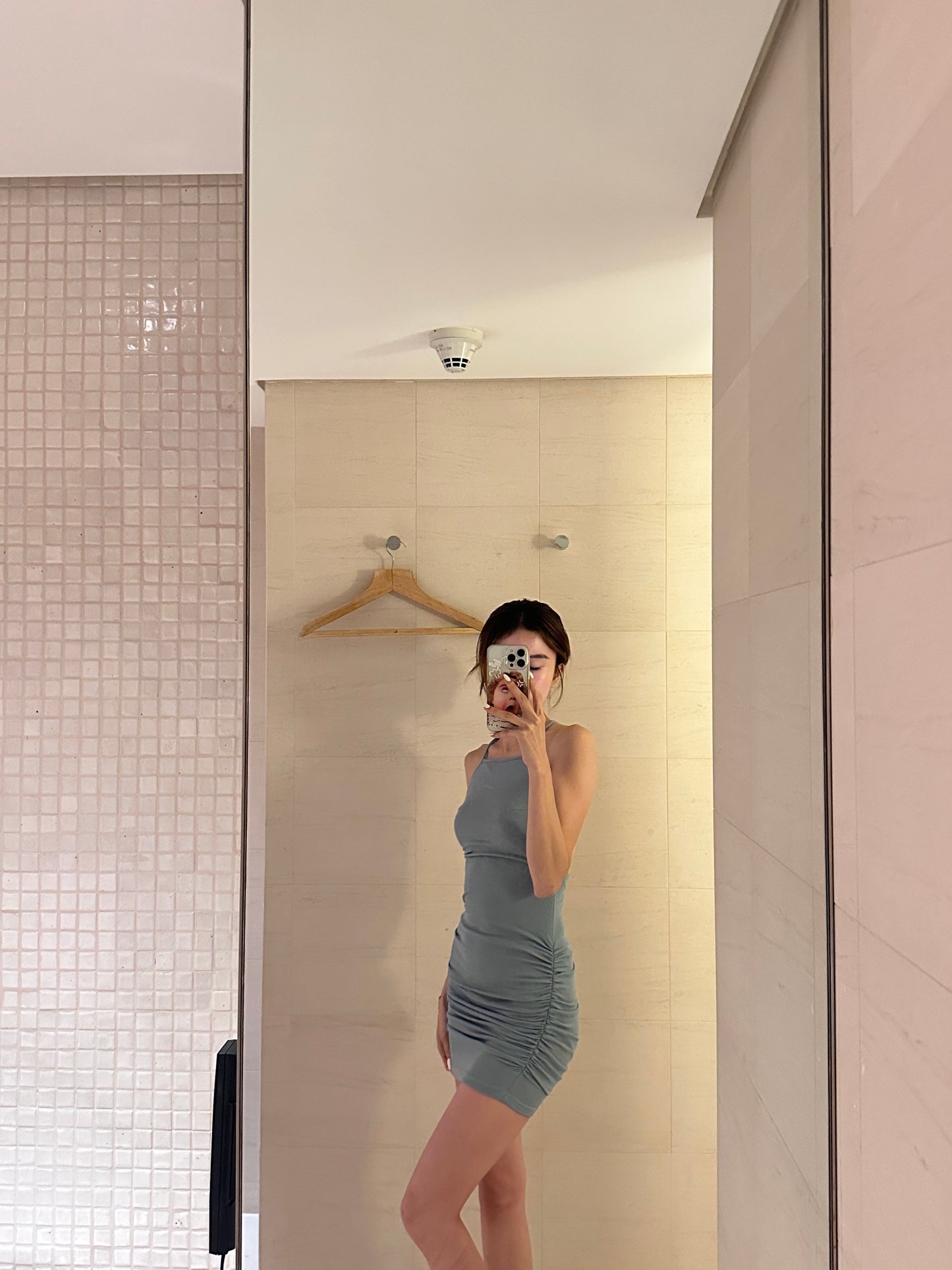 Cross at Back Mini Dress (with pads)