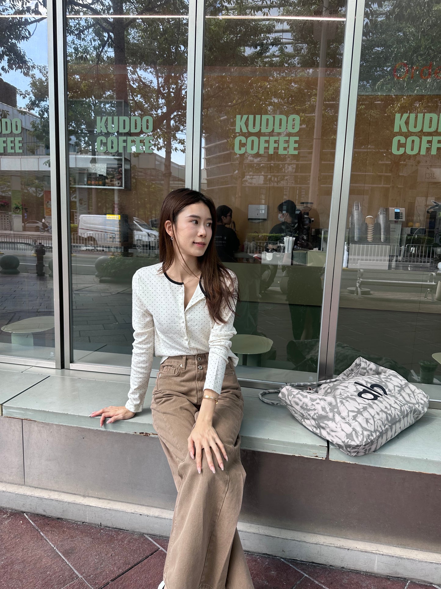 Dotted Cotton Cardigan