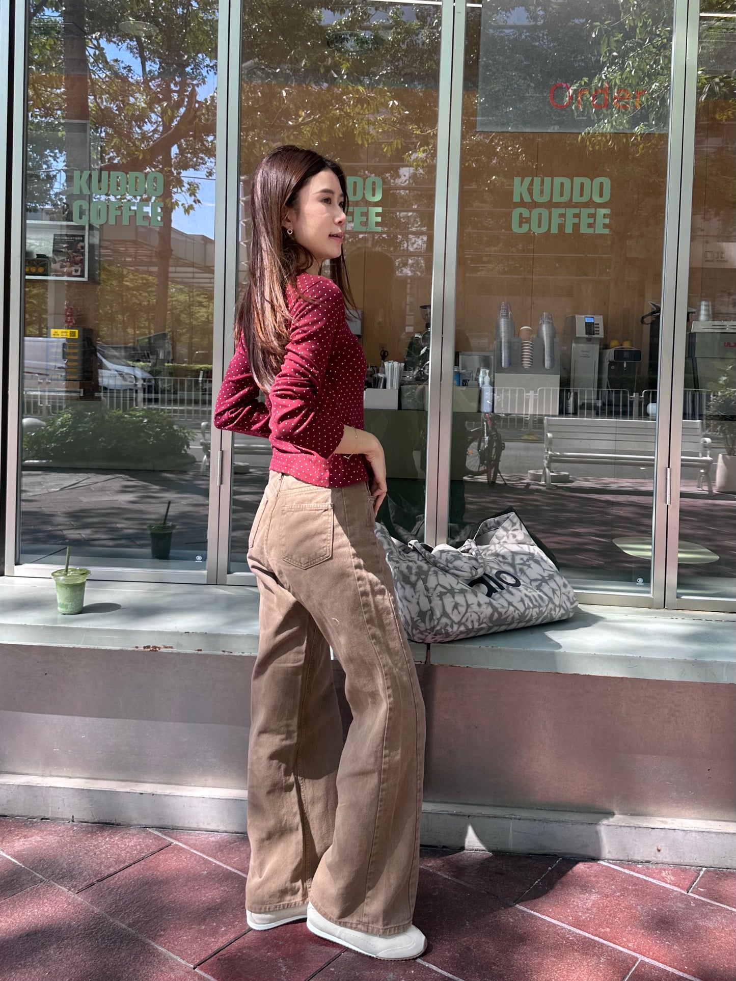 Double Button Autumn Denim Jeans