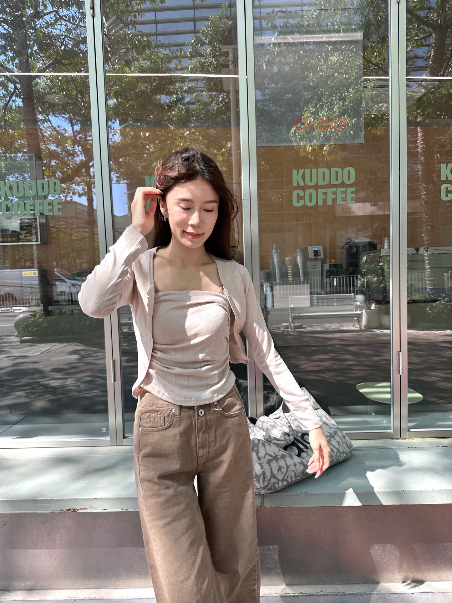 Cotton Tank & Cardigan Set