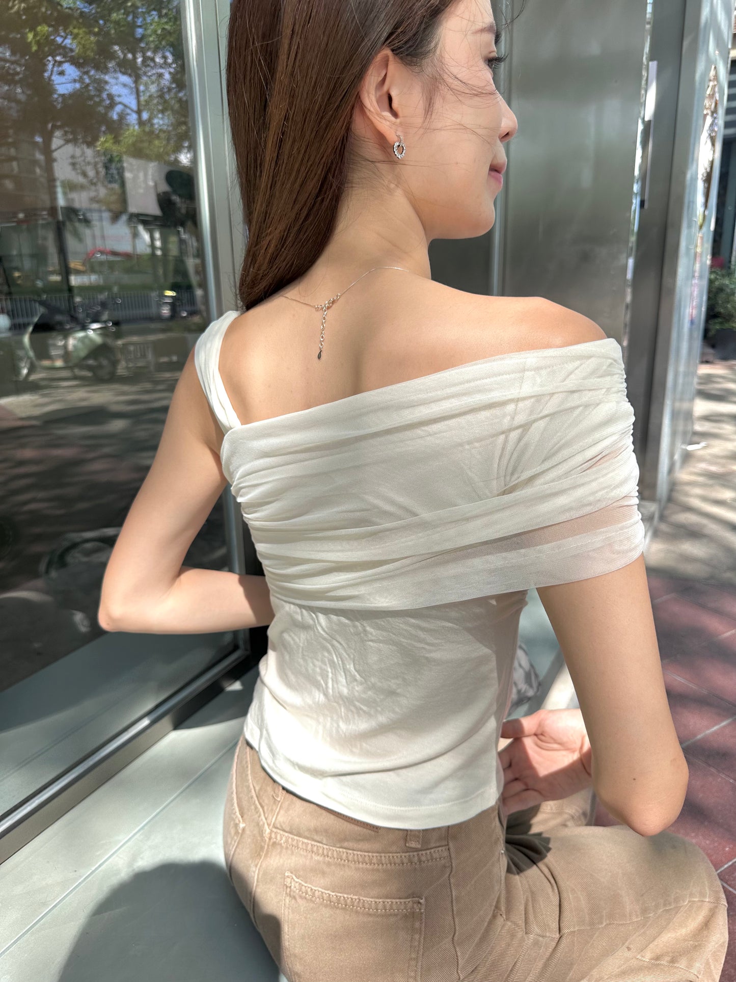 Lace On Side T Top
