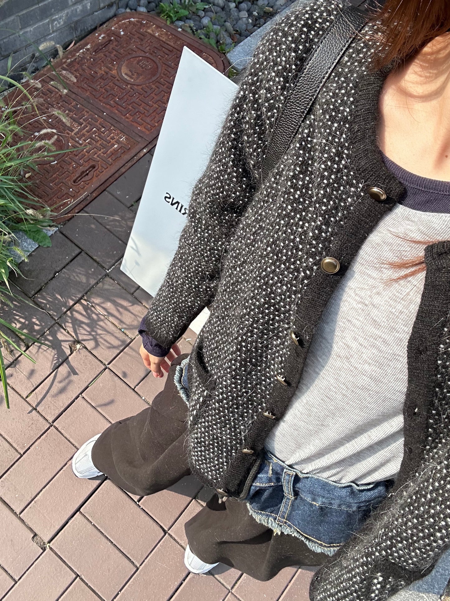 Dotted Cashmere Cardigan