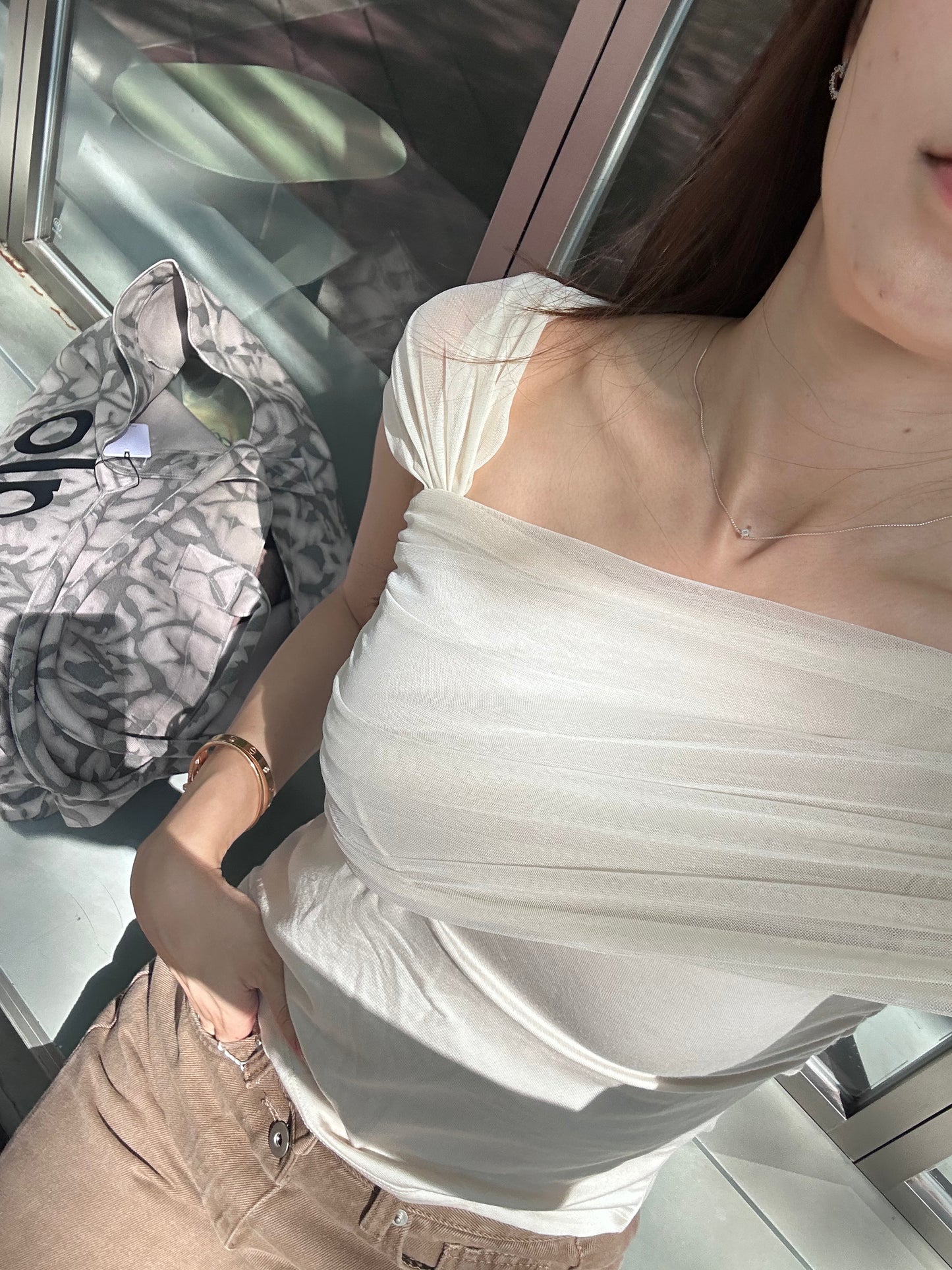 Lace On Side T Top