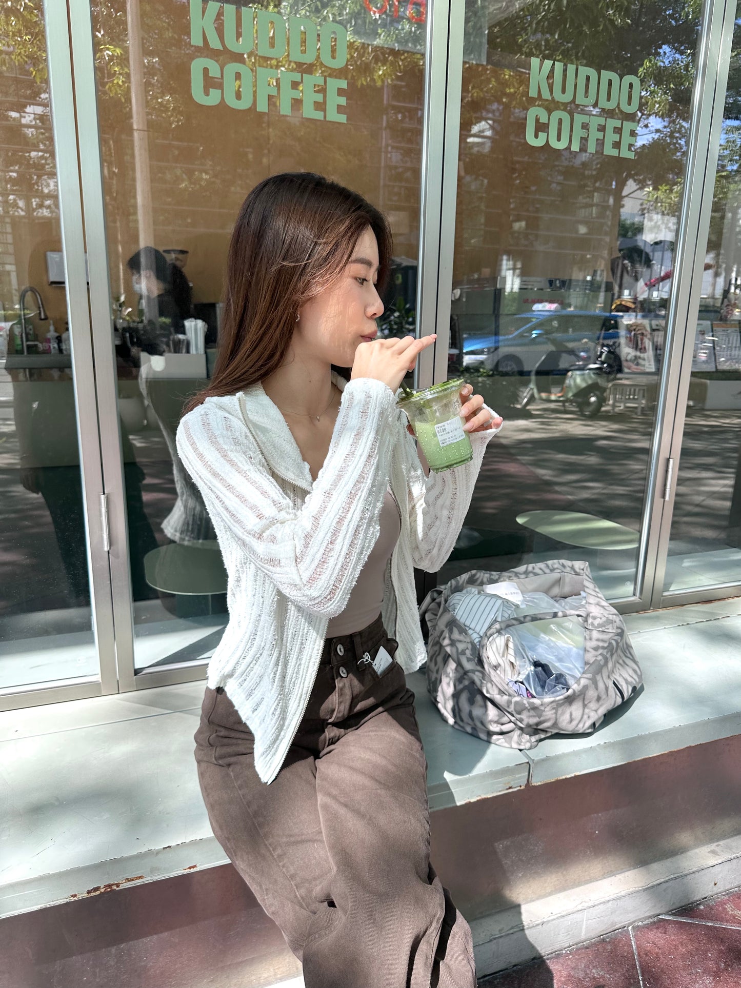 Fluffy Causal 2 Zipped Cardigan