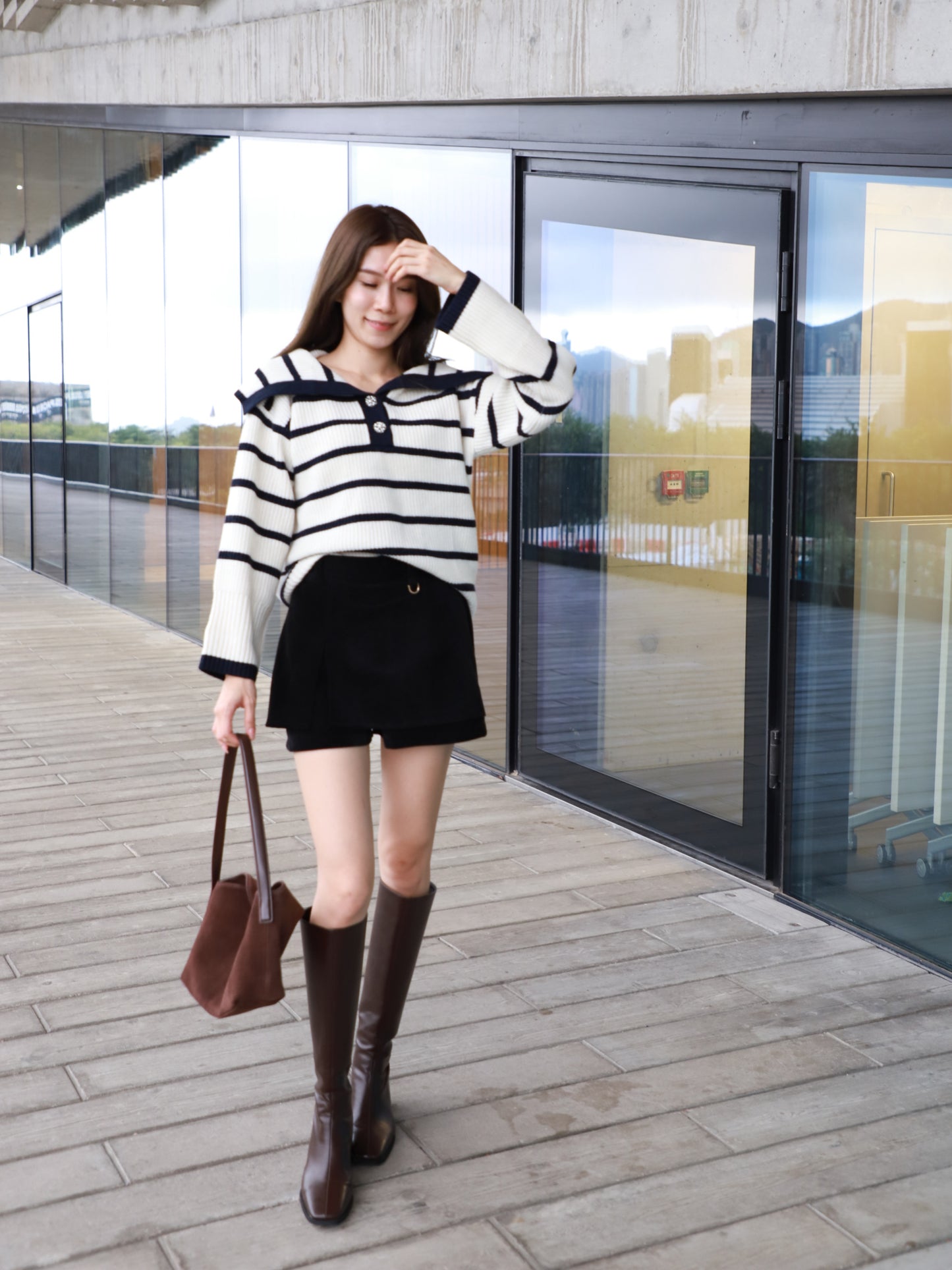 Striped Flowery Sweater