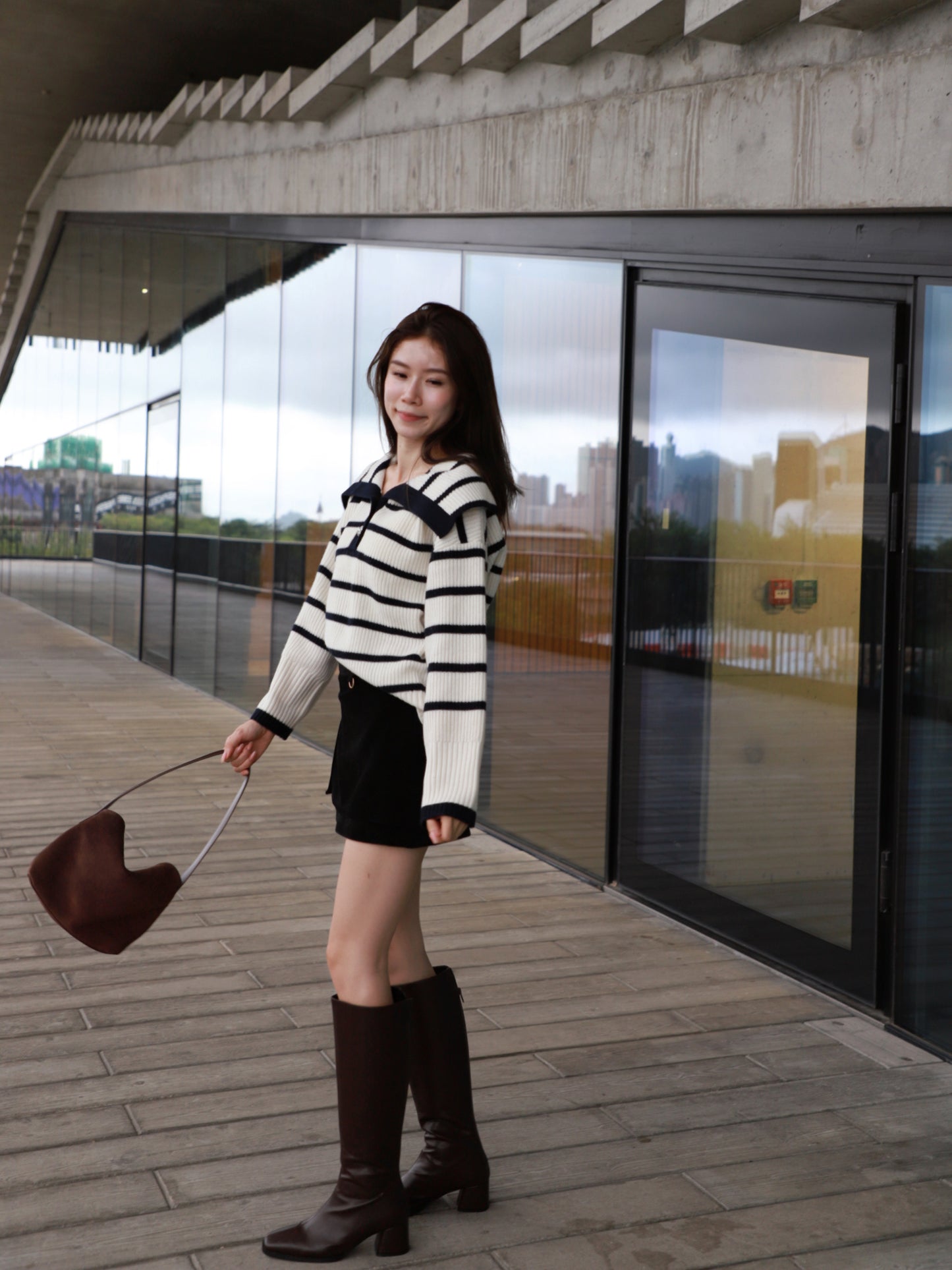 Striped Flowery Sweater