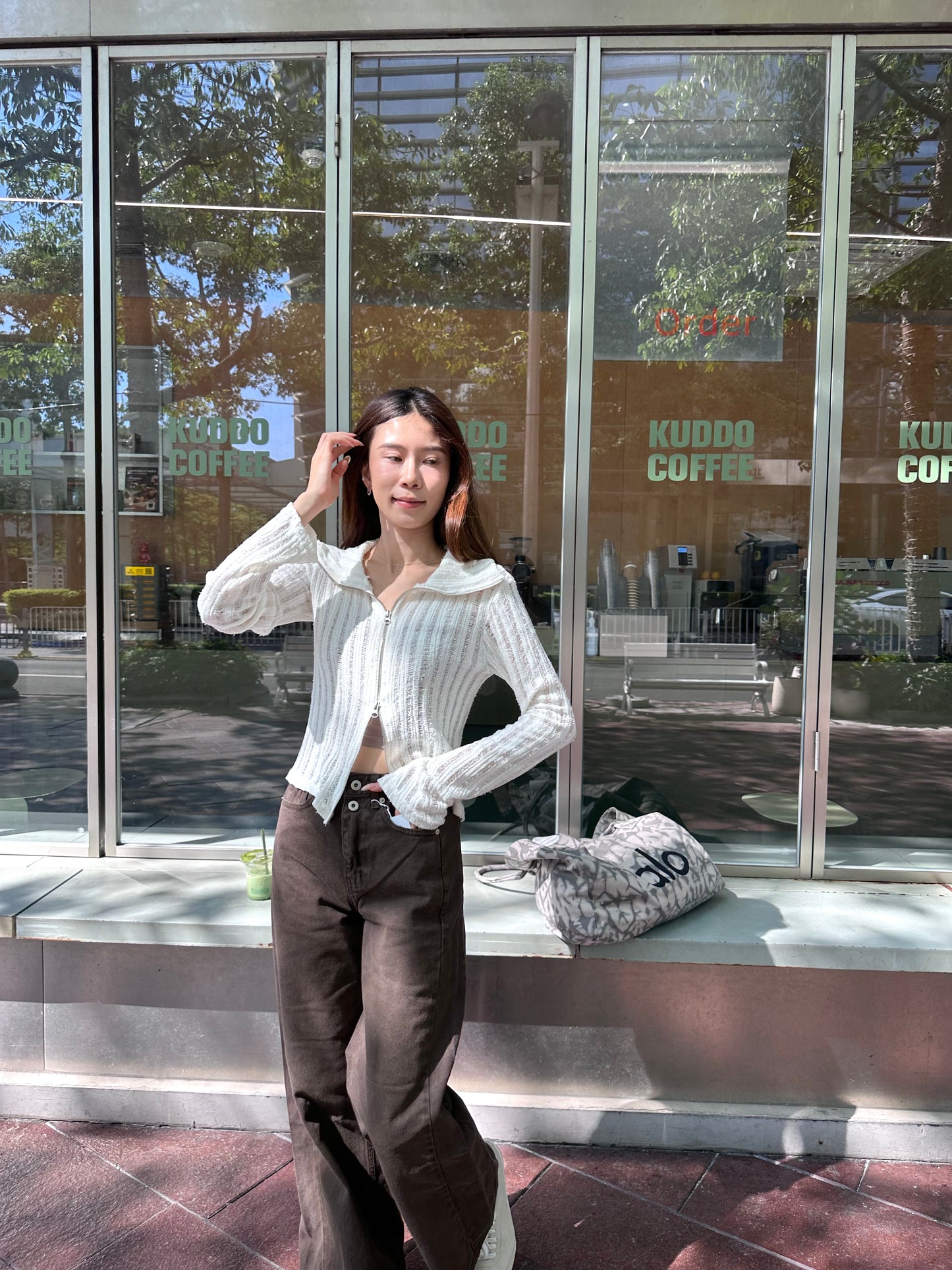 Fluffy Causal 2 Zipped Cardigan
