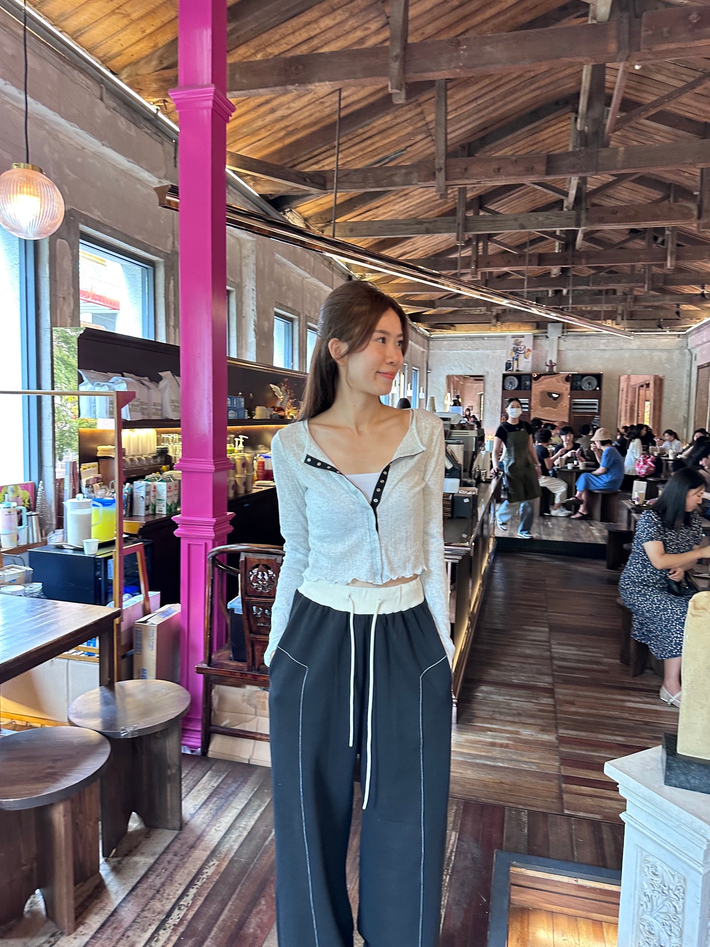 Half Colour Thin Cardigan