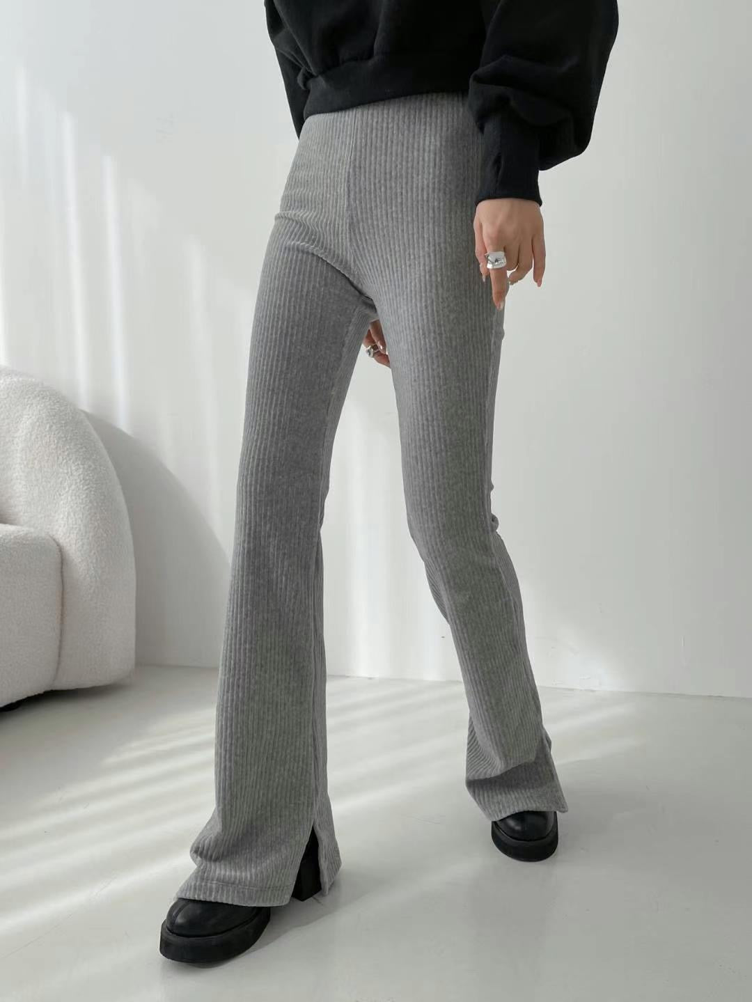 Velvet High Waist Flare Pants