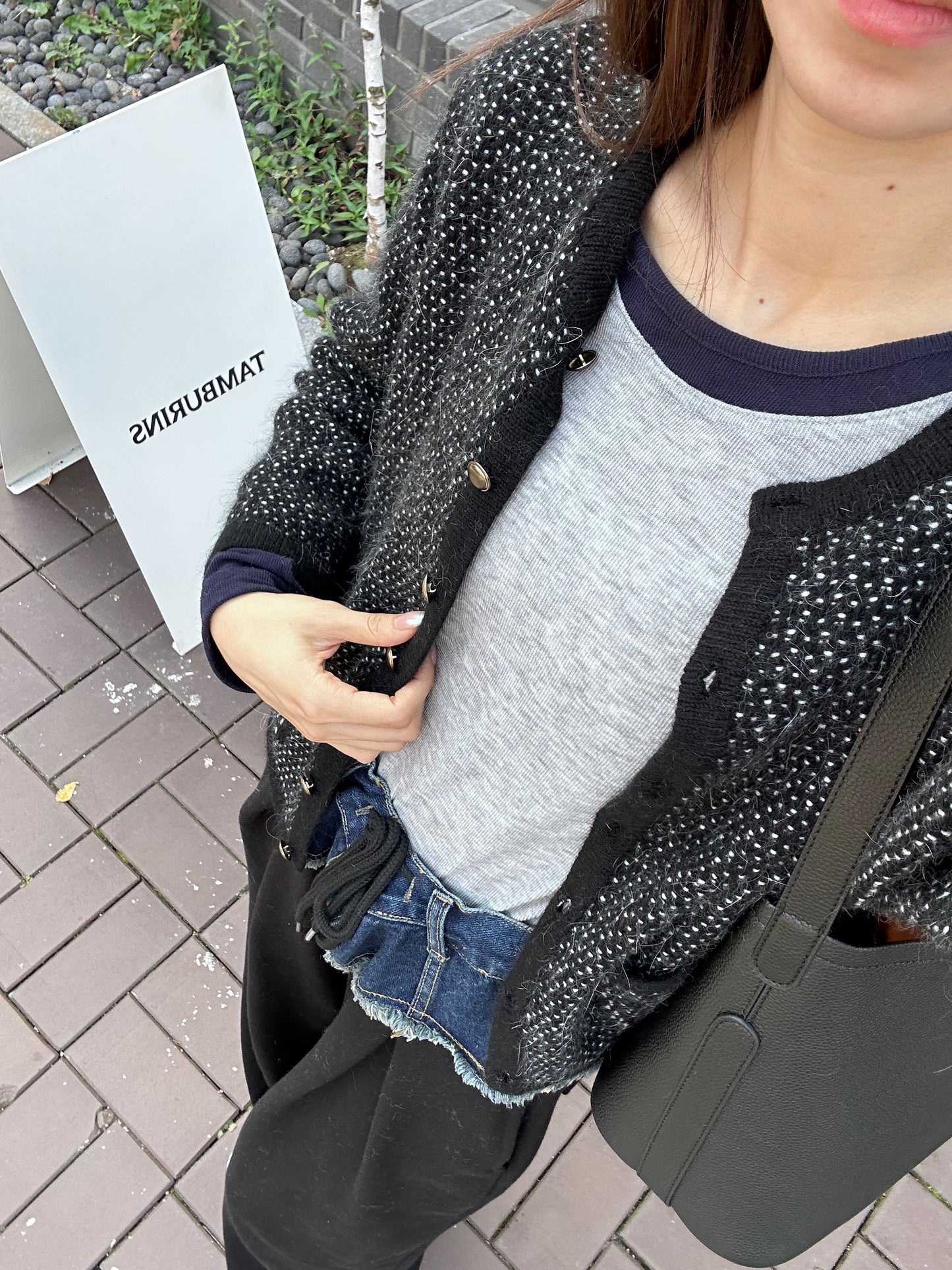 Dotted Cashmere Cardigan