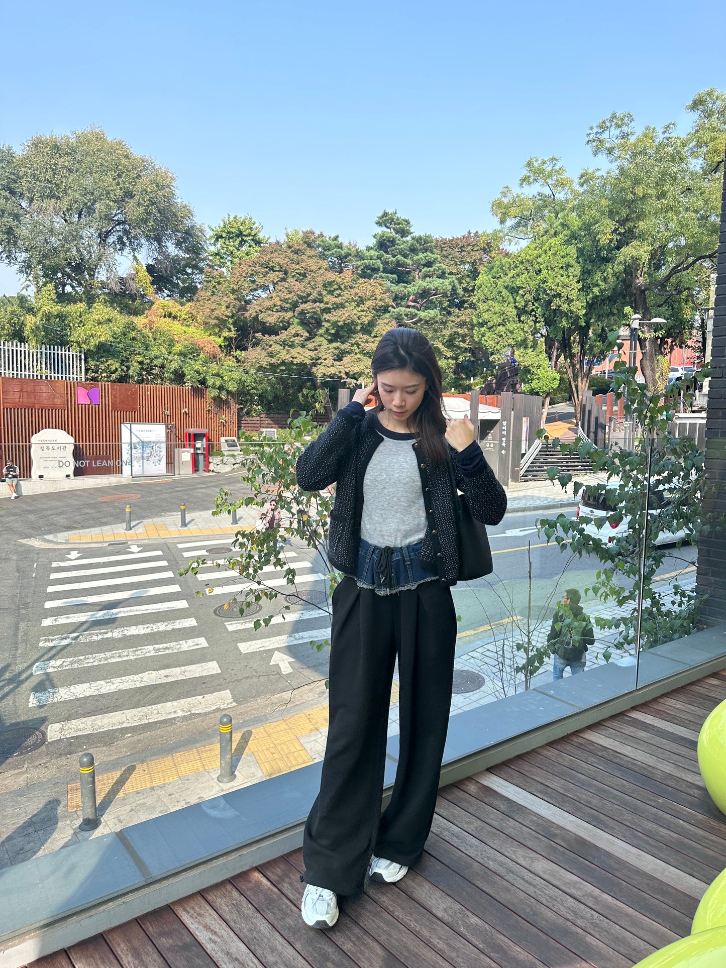Half Denim & Cotton Pants