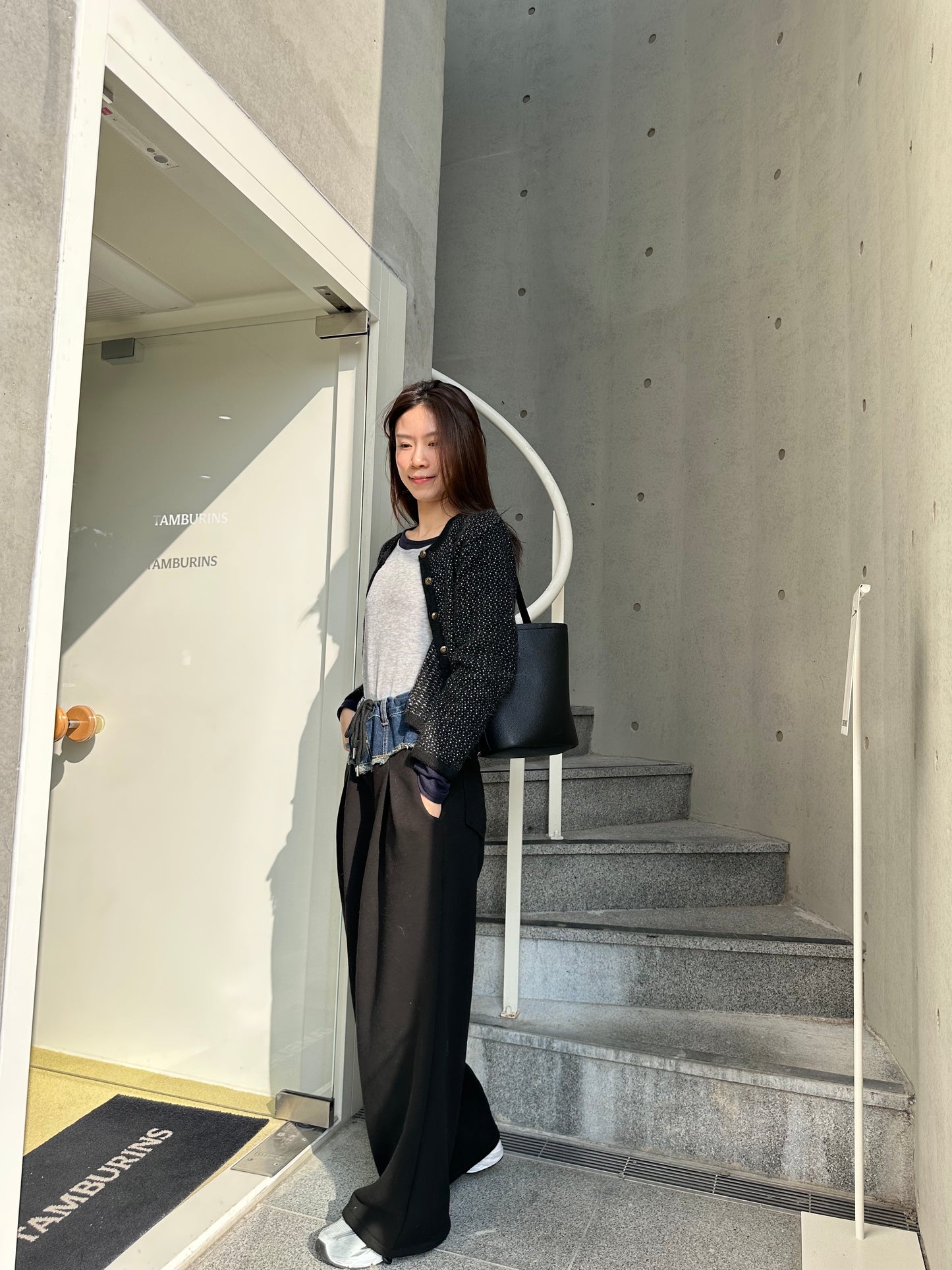 Half Denim & Cotton Pants