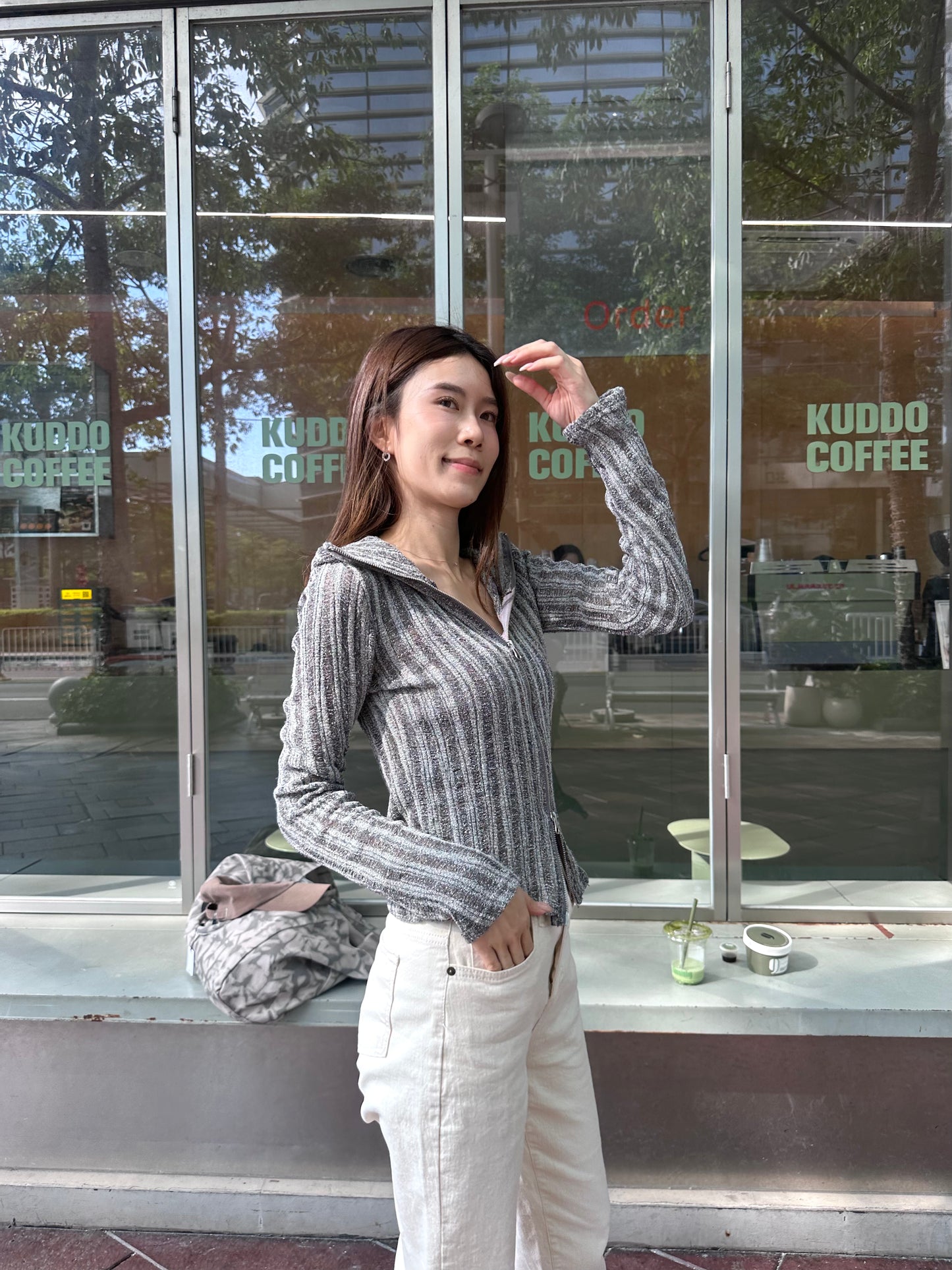 Fluffy Causal 2 Zipped Cardigan