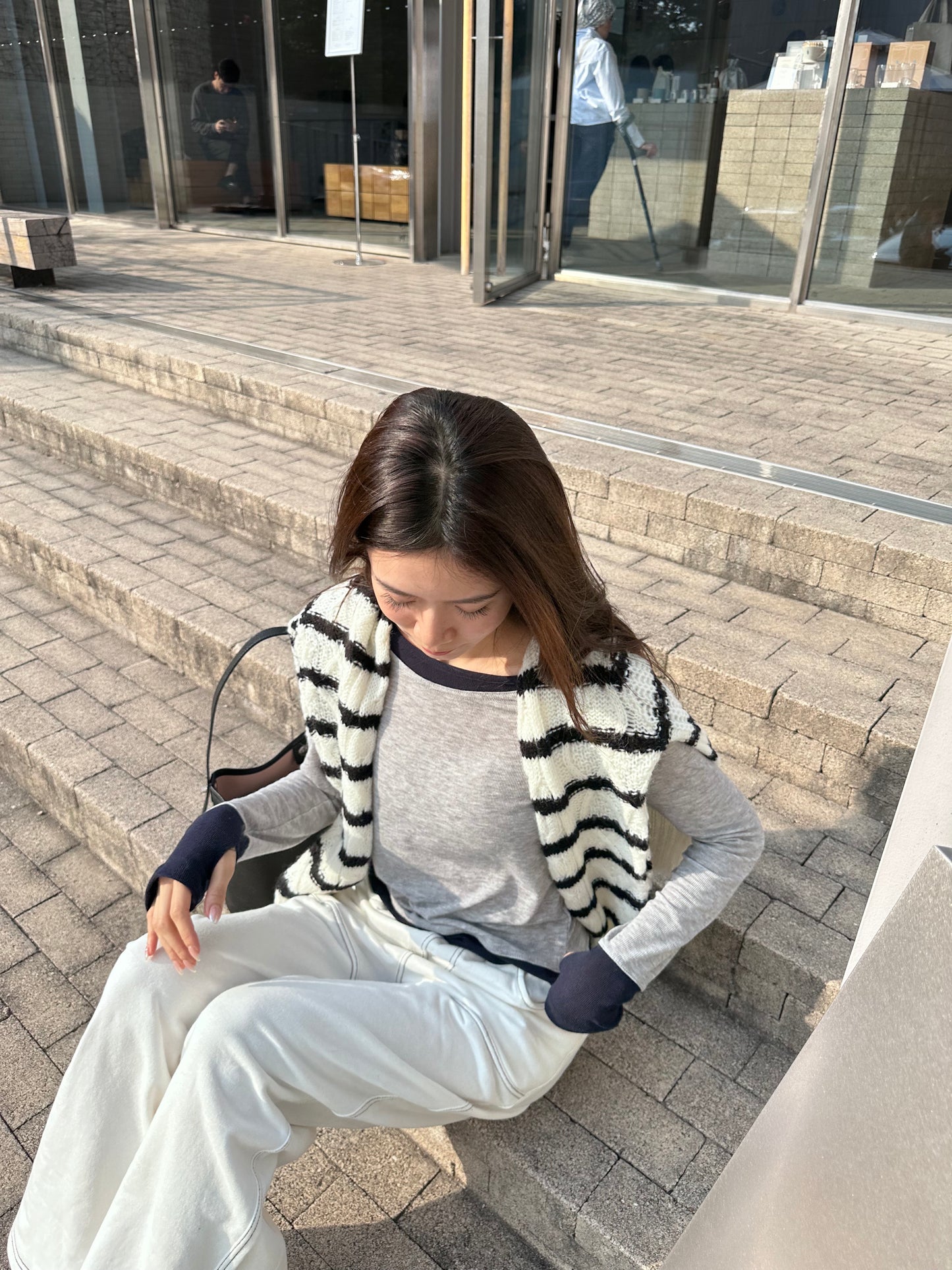 Basic Striped Long Sleeves Sweater